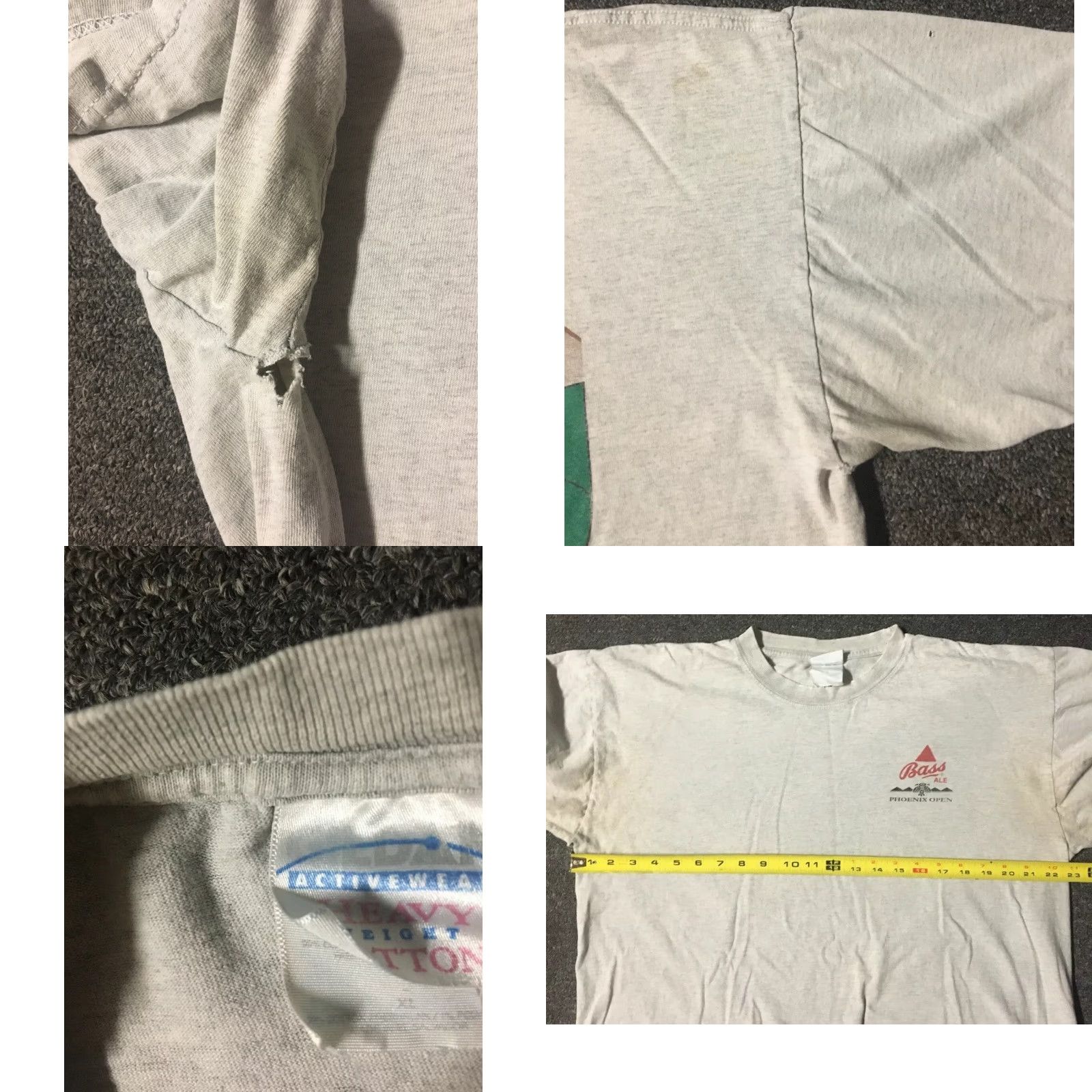 Gildan VINTAGE Bass Ale Phoenix Open Shirt XL Golf Distressed Grunge 90s USA Men T-Shirt Size US XL / EU 56 / 4 - 8 Thumbnail