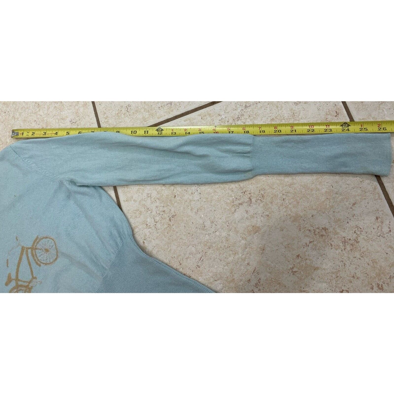Cynthia Rowley Cynthia Rowley Sample Sweater Blue Bicycle Bike Long Sleeve Size S / US 4 / IT 40 - 11 Thumbnail