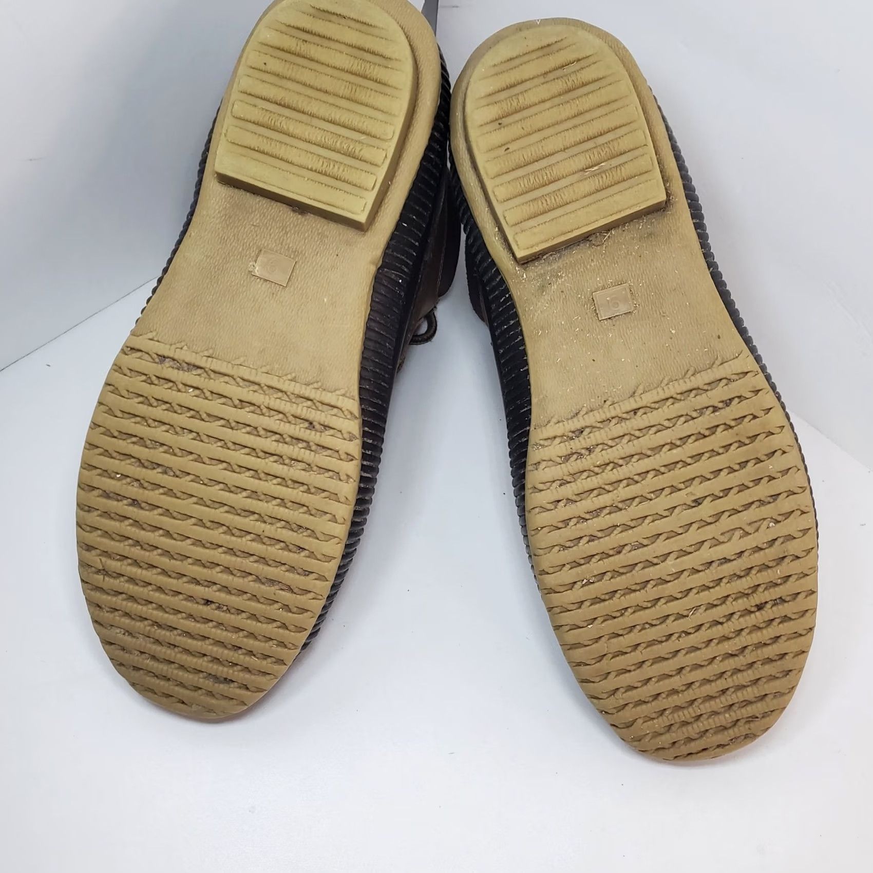 Tommy Hilfiger Tommy Hilfiger TMCHARLIE Mens Sz 9 Tan Leather Lace Up Duck Boots Waterproof Size US 9 / EU 42 - 6 Thumbnail