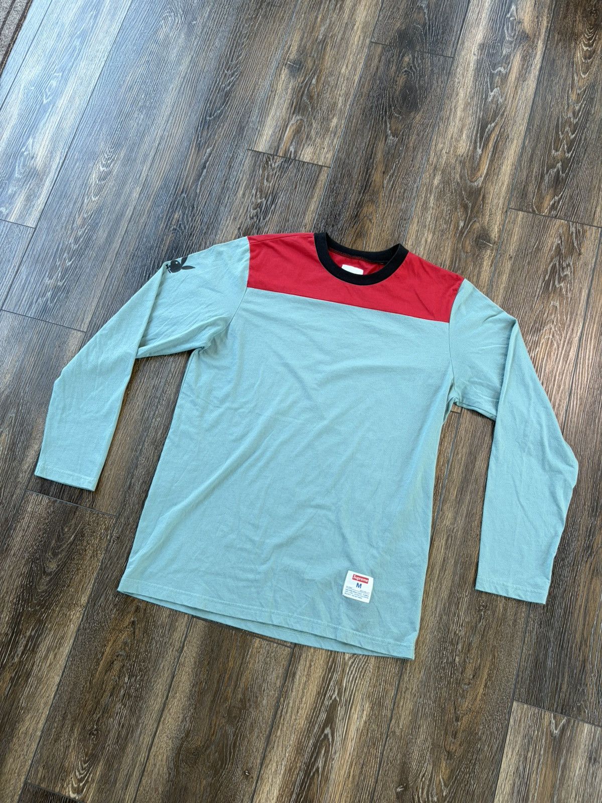Supreme Supreme 99 L/S Football Top FTP Large White Blue | Grailed