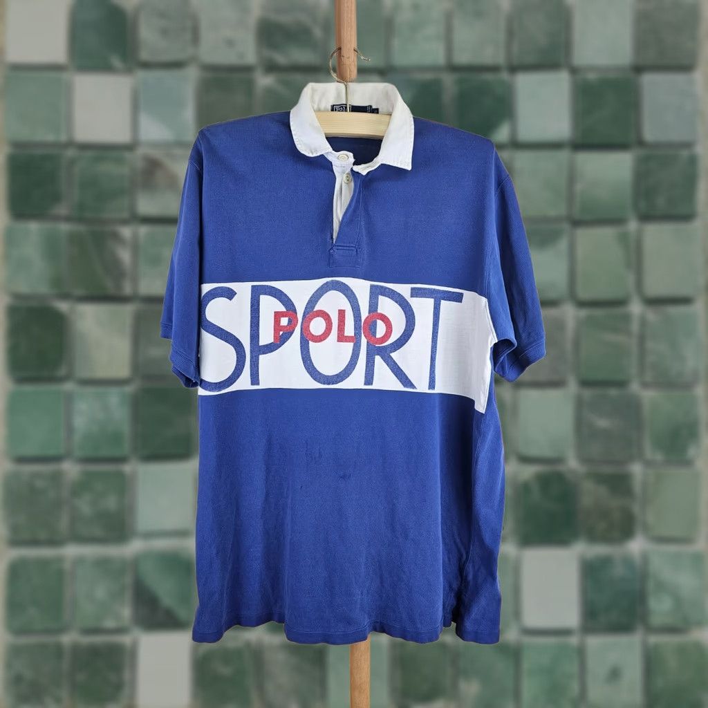 Polo Ralph Lauren VINTAGE POLO RALPH LAUREN RUGBY SHORT SLEEVE SHIRT SZ LARGE POLO SHIRT Size US L / EU 52-54 / 3 - 1 Thumbnail