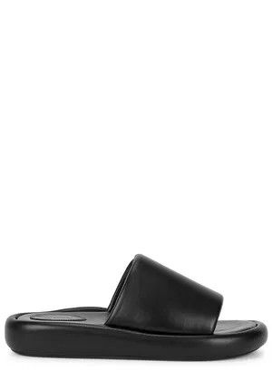 Balenciaga o1y0625 Leather Slippers in Black Size US 7 / IT 37 - 1 Thumbnail