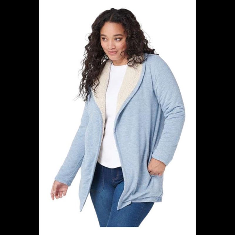 Koolaburra Koolaburra by UGG | Light Blue, Frency Terry Cardigan | Med Size M / US 6-8 / IT 42-44 - 1 Thumbnail