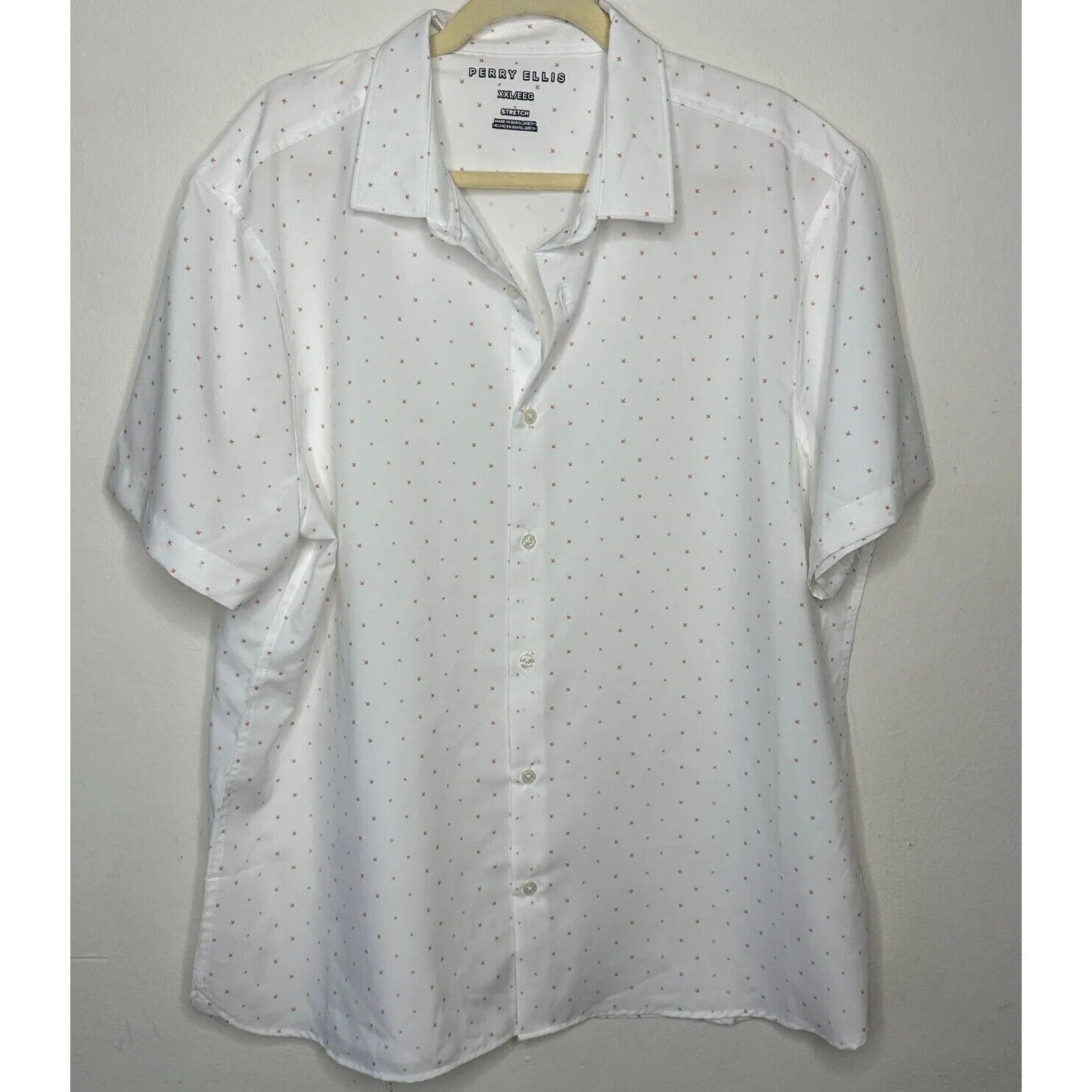 Perry Ellis Perry Ellis Arrow-Dot Print Short Sleeve Button Shirt XXL Size US XXL / EU 58 / 5 - 1 Thumbnail