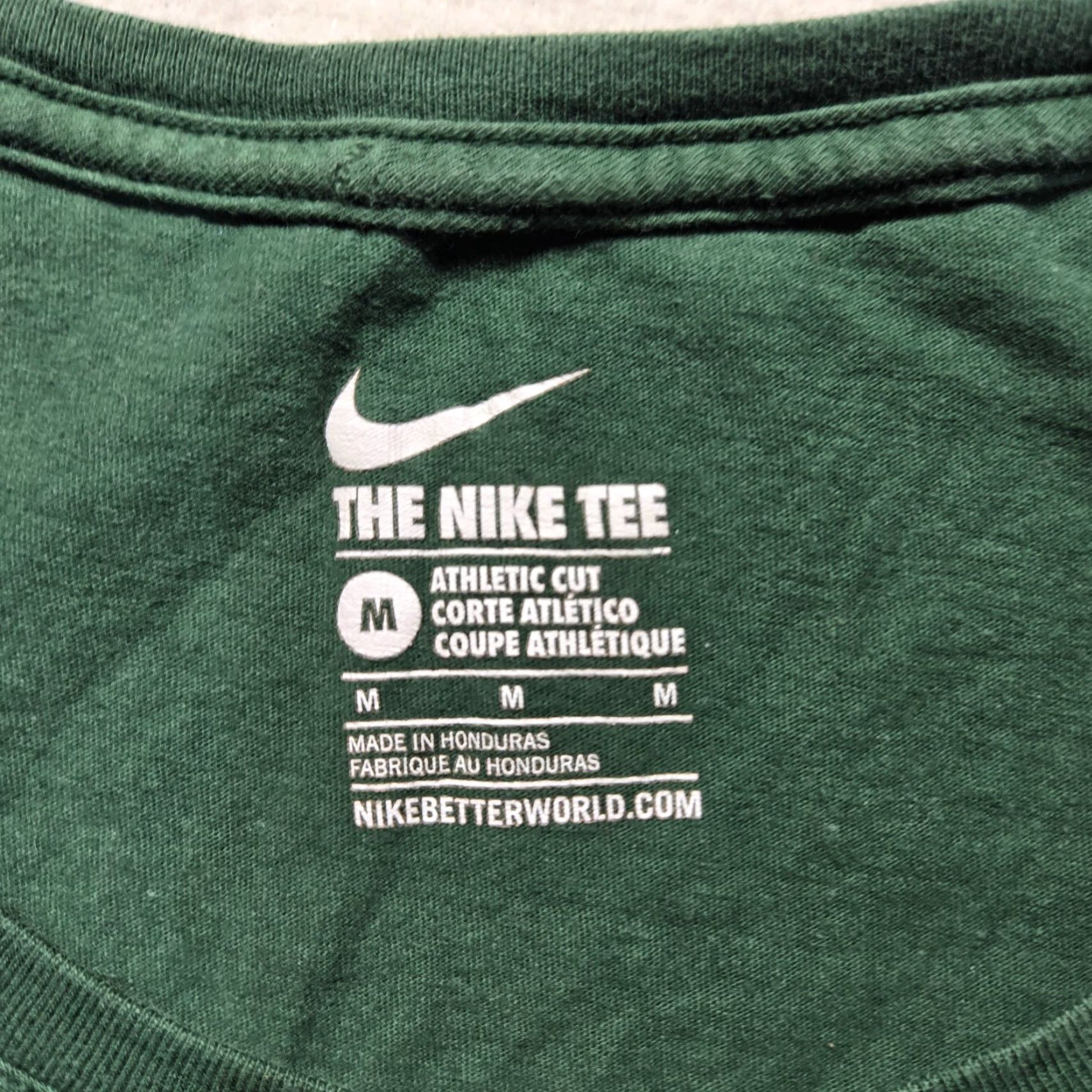 Nike Nike Shirt Women Adult M Green Logo Short Sleeve Crew Neck 100% Cotton Basic T-Shirt Size M / US 6-8 / IT 42-44 - 3 Thumbnail