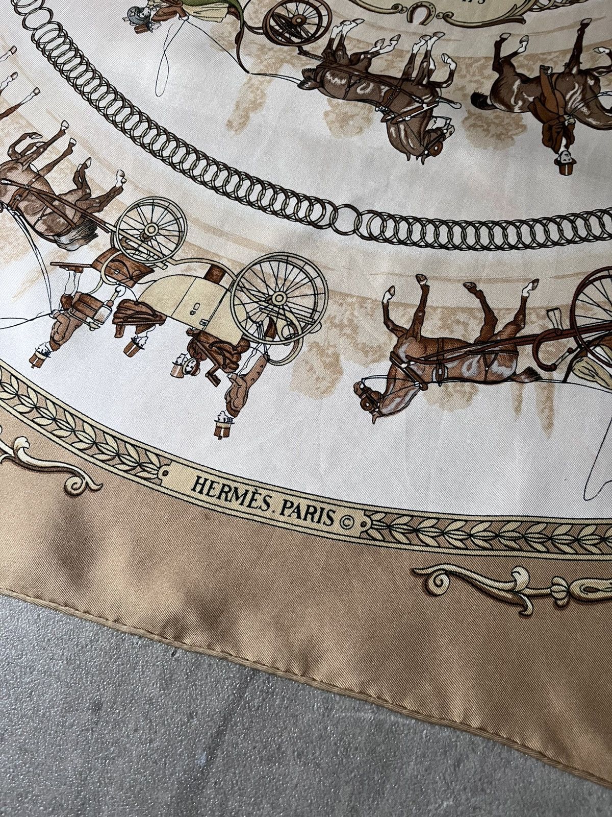 Hermes Hermes ''La Promenade De Longchamps'' by Ledoux silk scarf Size ONE SIZE - 6 Thumbnail