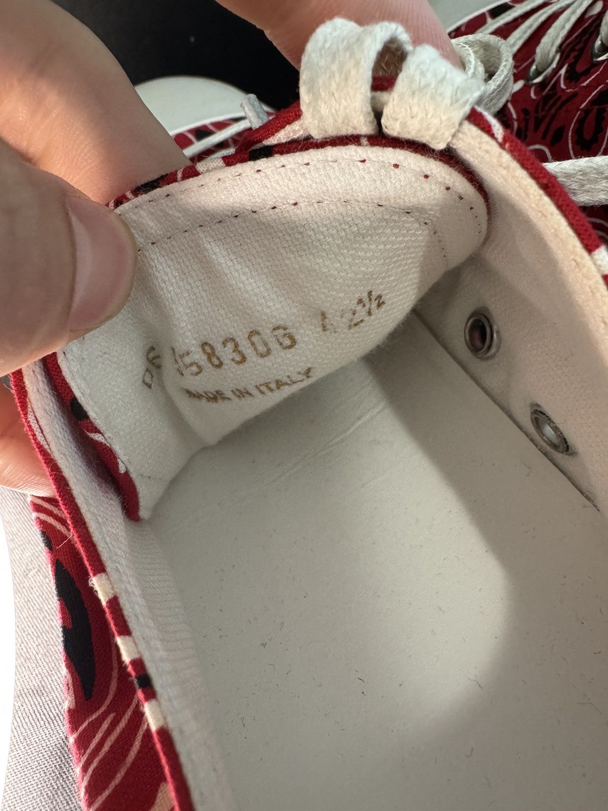 Saint Laurent Bandana Court Classic Sneakers Red White