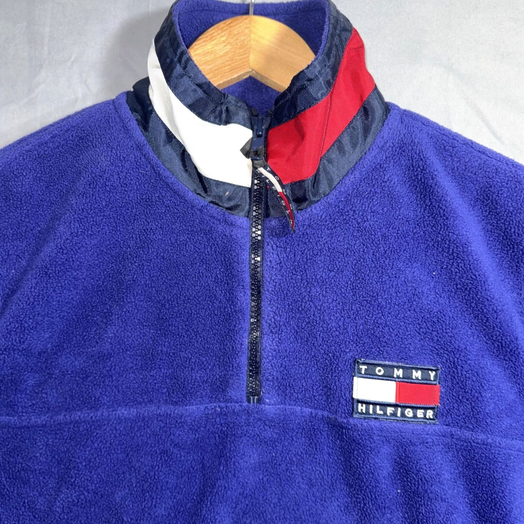 Tommy Hilfiger Tommy Hilfiger Fleece Pullover Sweatshirt Mens Small Blue 1/4 Zip Logo Sweater Size US S / EU 44-46 / 1 - 3 Thumbnail