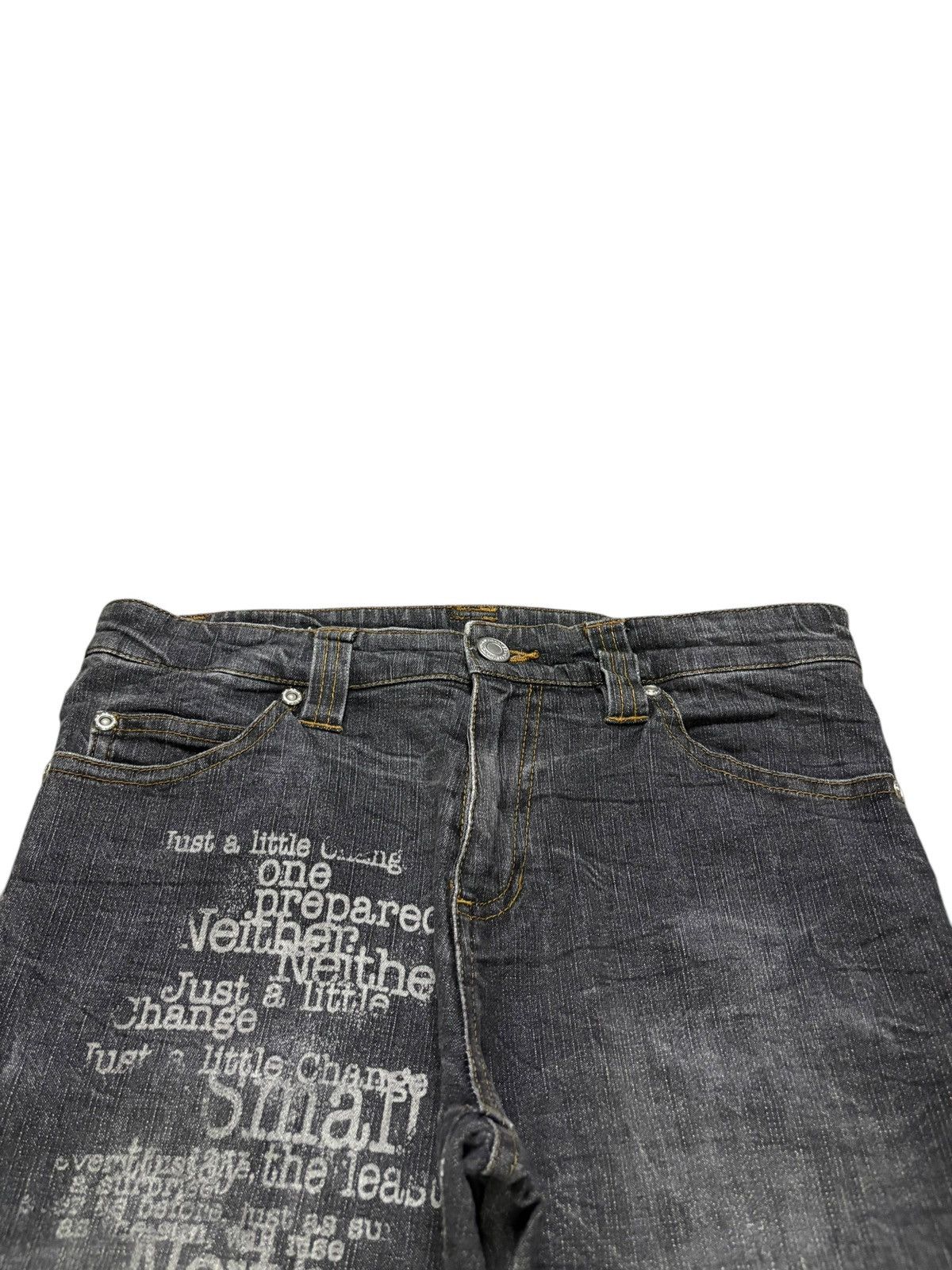 Japanese Brand Vintage Japanese Brand Printed Distressed Flare Jeans Size US 28 / EU 44 - 4 Thumbnail