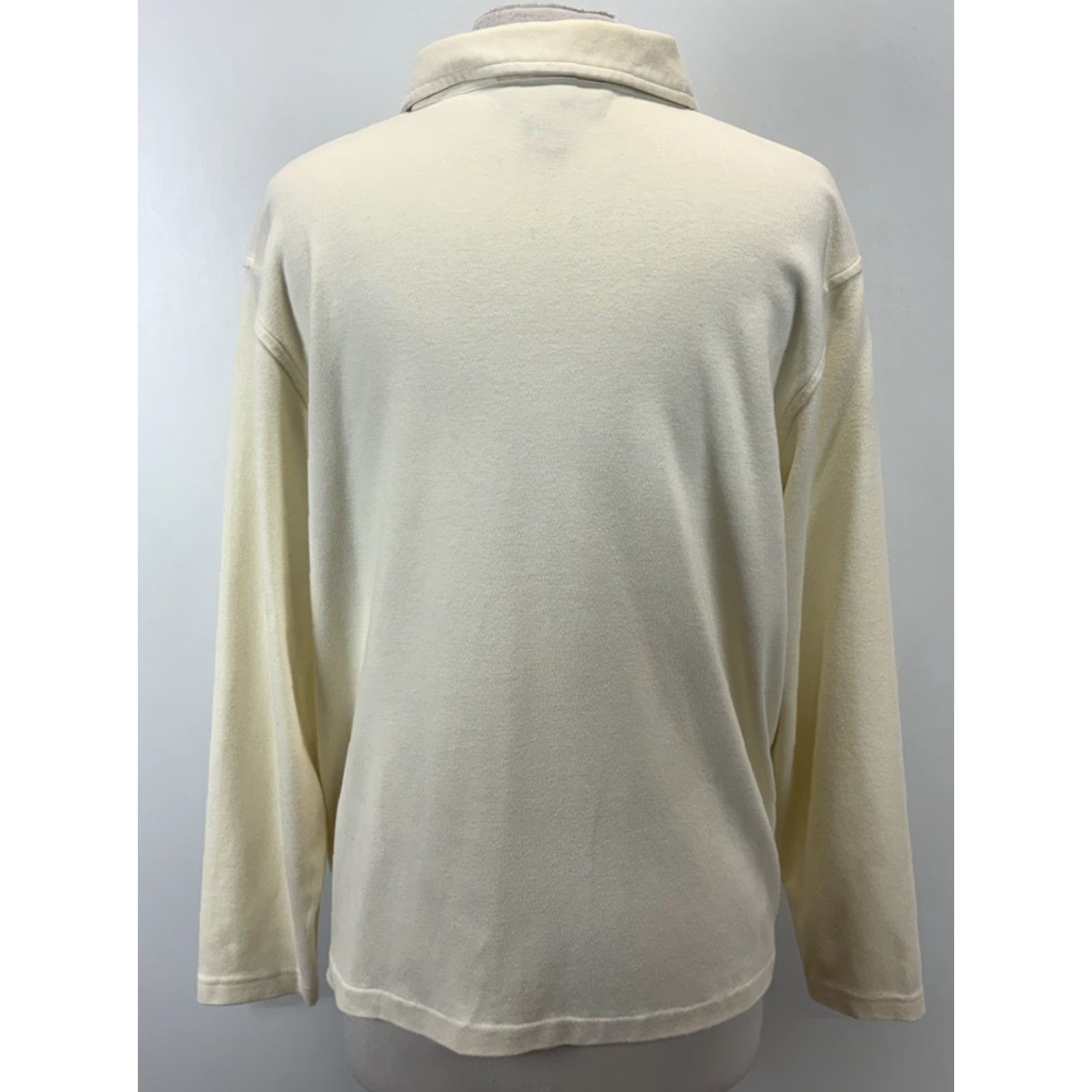 Orvis VINTAGE Orvis Knit Button Up Shirt Large Women’s Ivory Pintuck Pleats 90s Casual Women’s Shirt Size L / US 10 / IT 46 - 3 Thumbnail