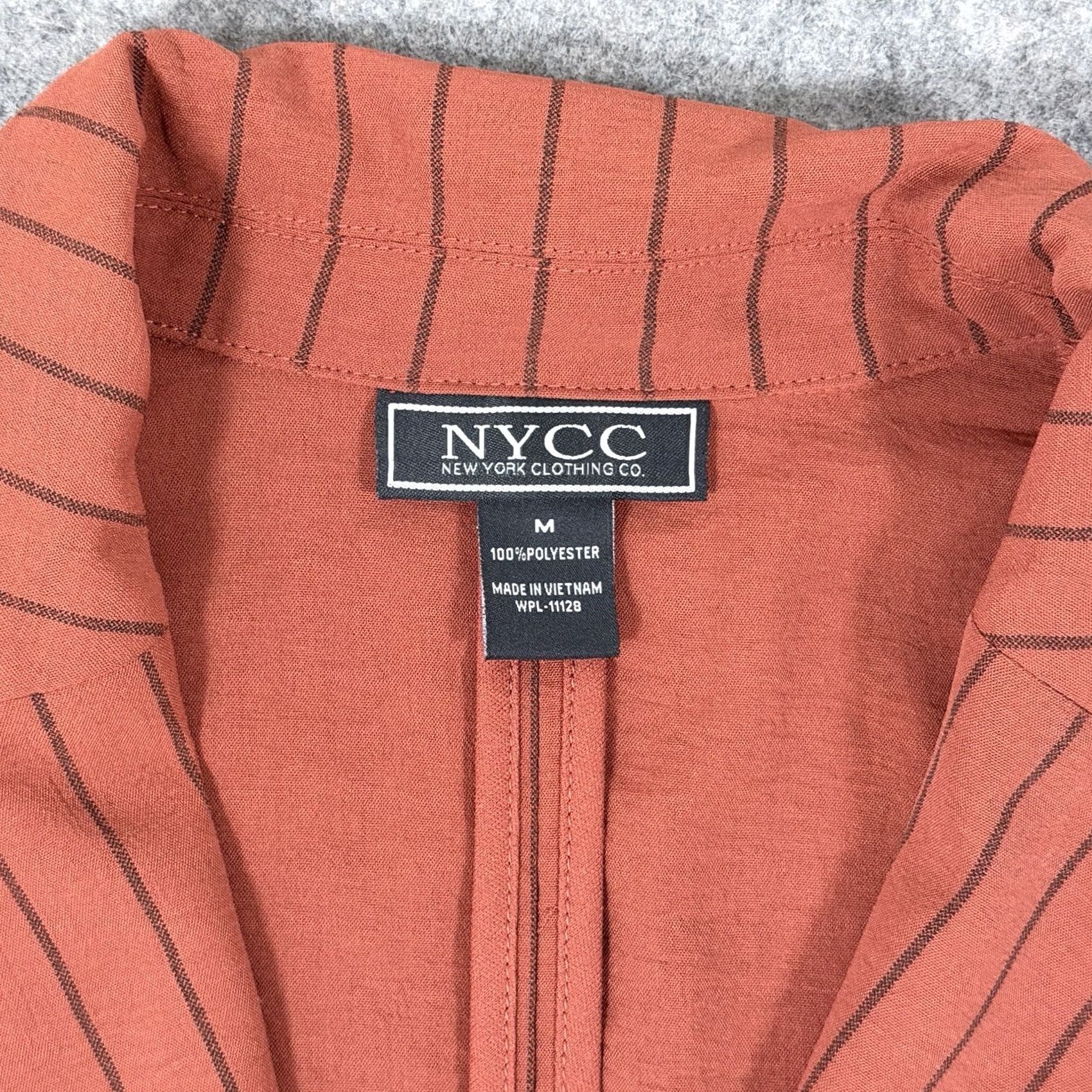 Vintage NYCC Striped Blazer Shirt Women Medium Orange Vintage No Size M / US 6-8 / IT 42-44 - 3 Thumbnail