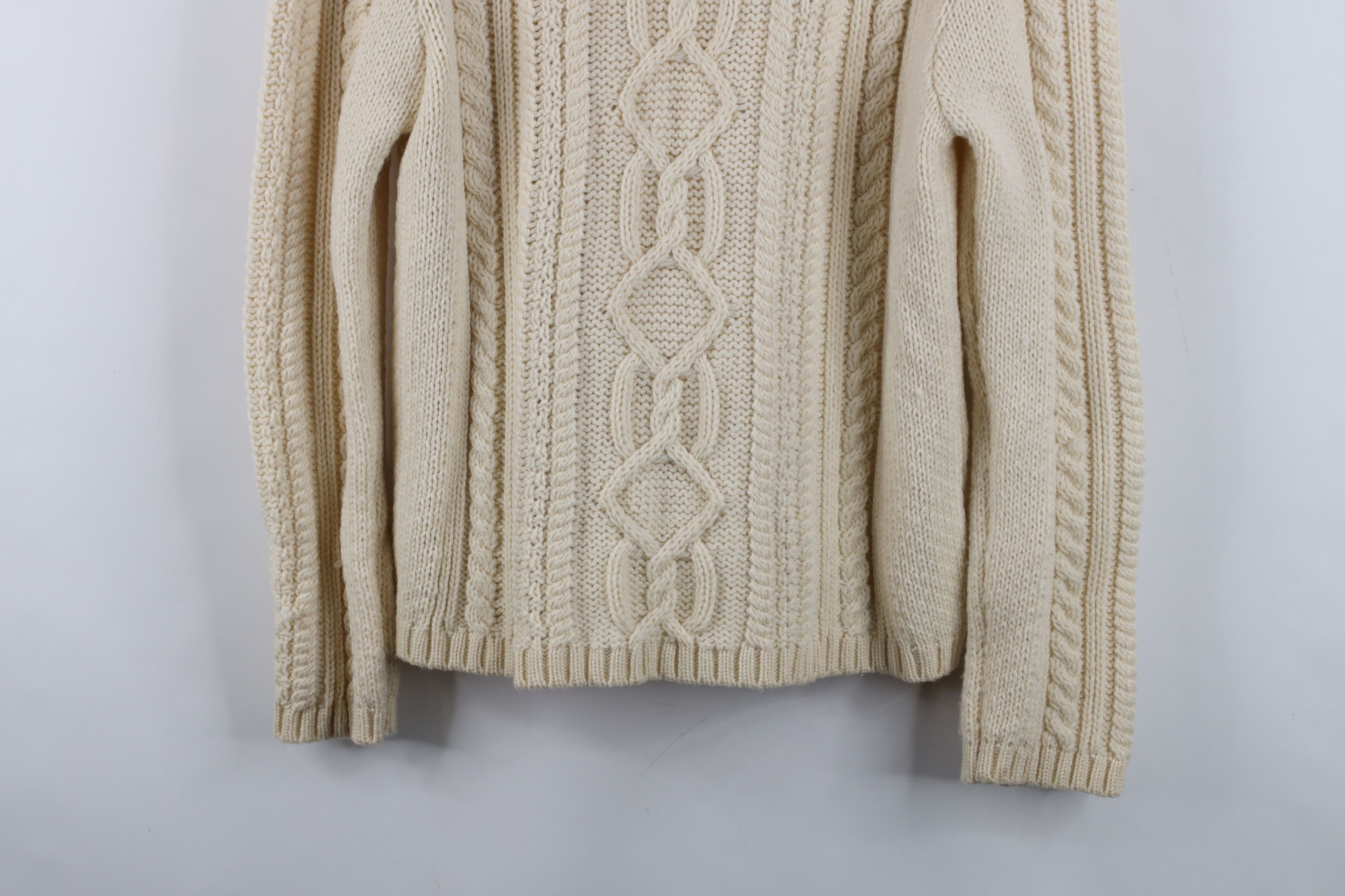 Vintage Vintage 90s Streetwear Knit Fisherman Turtleneck Sweater Size S / US 4 / IT 40 - 3 Thumbnail