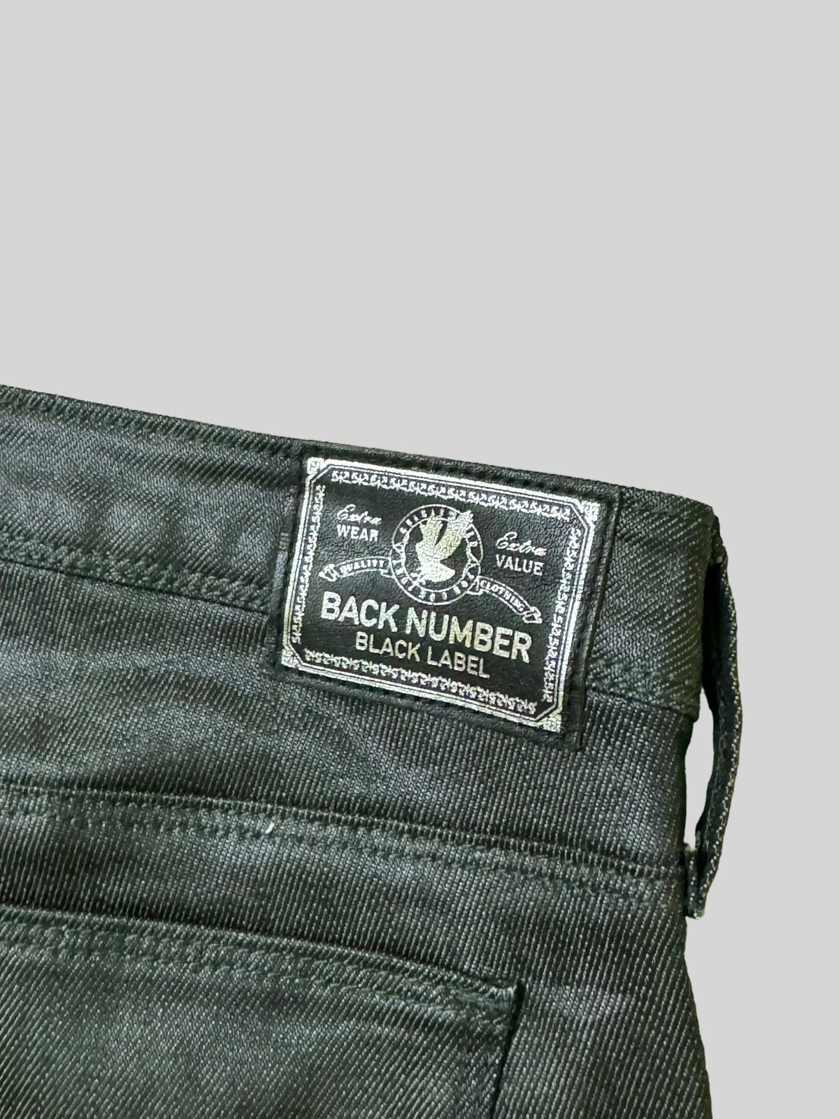 Designer × Japanese Brand × Vintage BACK NUMBER Rick Owens Style Waxed Low Rise Denim Size US 28 / EU 44 - 12 Thumbnail