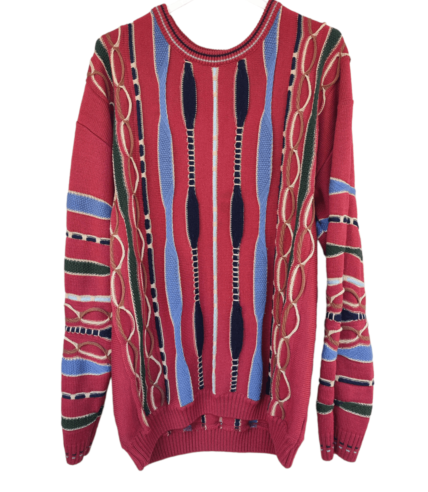 COOGI style offers Red Cable knit sweater XL