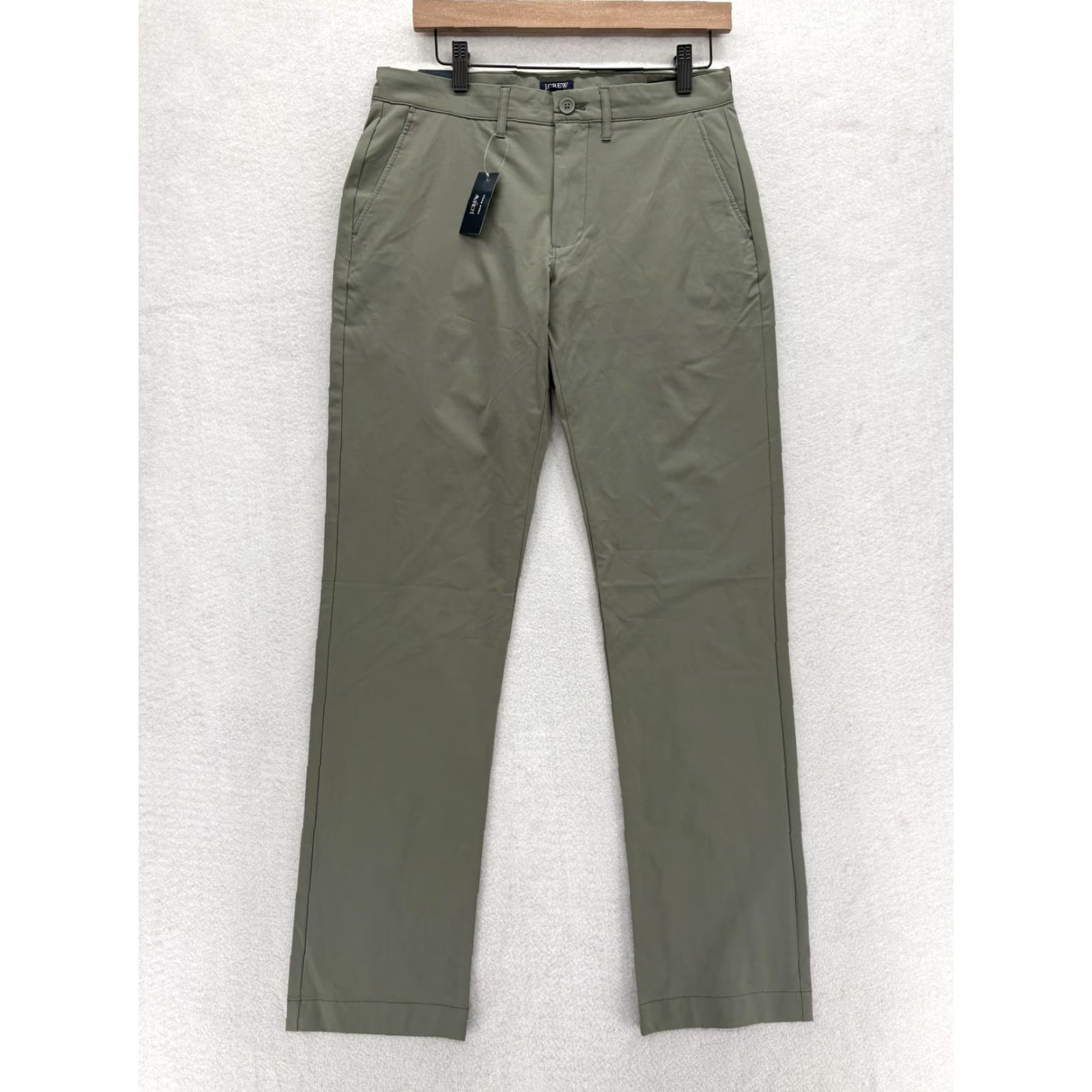 J.Crew J.Crew Flex Tech Pants Mens 29x32 Green Stretch Lightweight Straight Fit Regular Pockets UV Protection Moisture Wicking Breathable Chino Pants Size US 29 - 2 Thumbnail