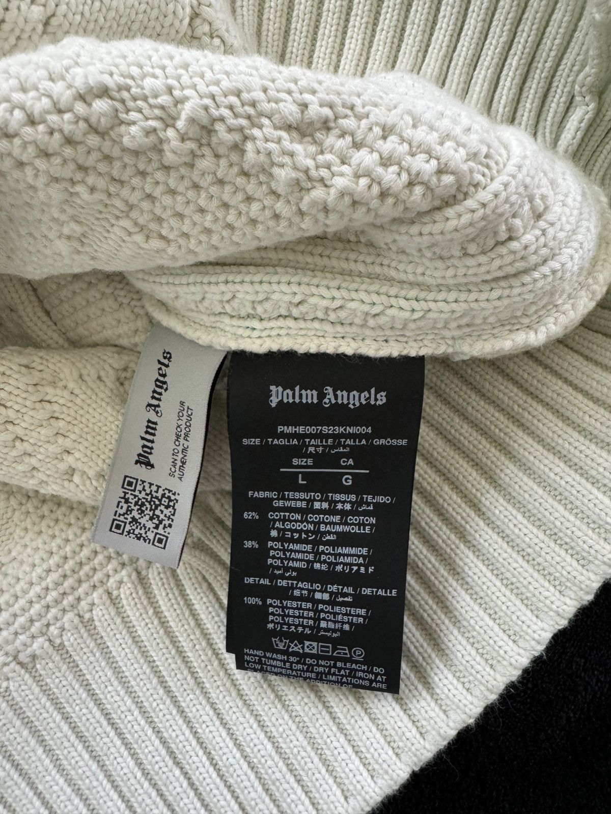 Palm Angels Palm Angels Off White Sprayed Palm Sweater Size US L / EU 52-54 / 3 - 9 Thumbnail