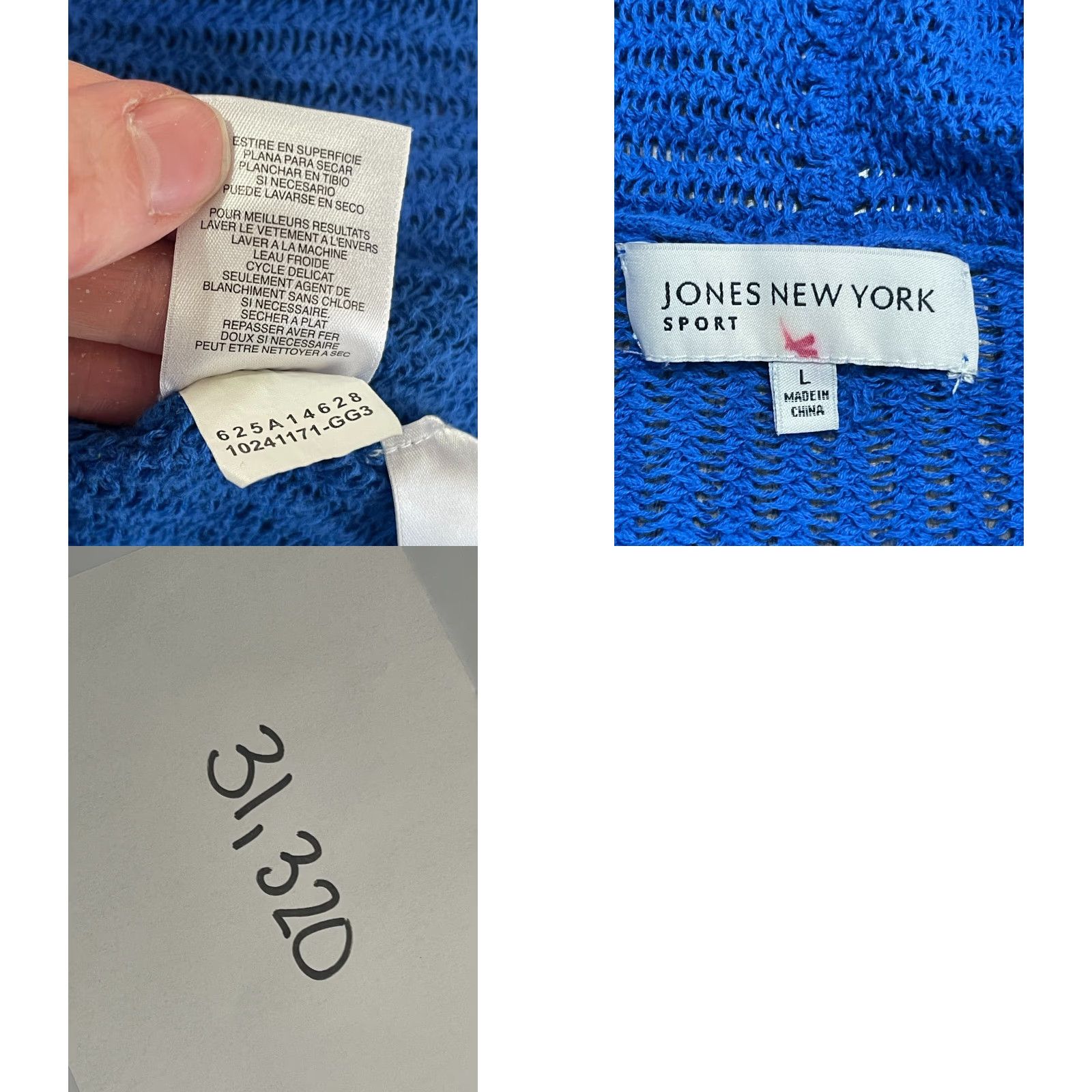 Jones New York Jones New York Sweater Cardigan Women's Large Blue Open Long Sleeve Knit Regular Size L / US 10 / IT 46 - 8 Thumbnail