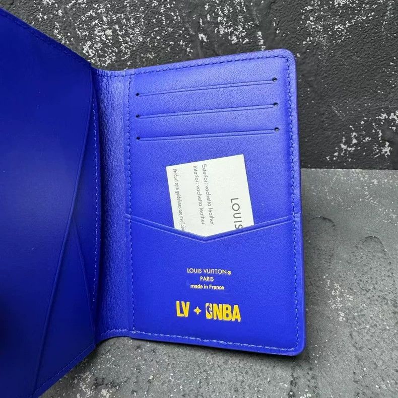 Louis Vuitton Louis Vuitton Blue NBA Louis Vuitton Leather Wallet-2506 Size ONE SIZE - 2 Thumbnail