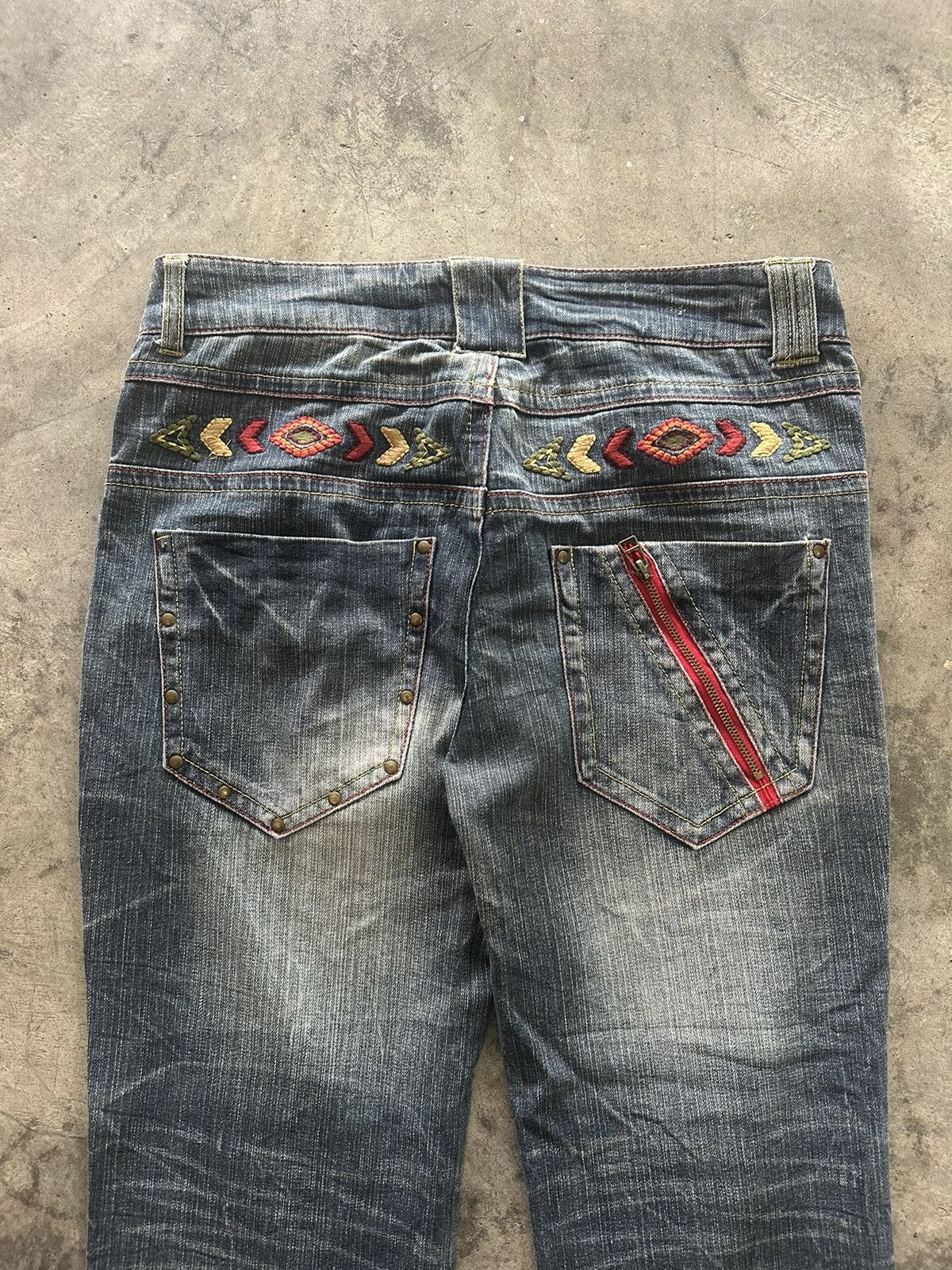If Six Was Nine × Japanese Brand × Le Grande Bleu (L.G.B.) Flared Japanese Jeans Whisker Wash Size US 33 - 8 Thumbnail