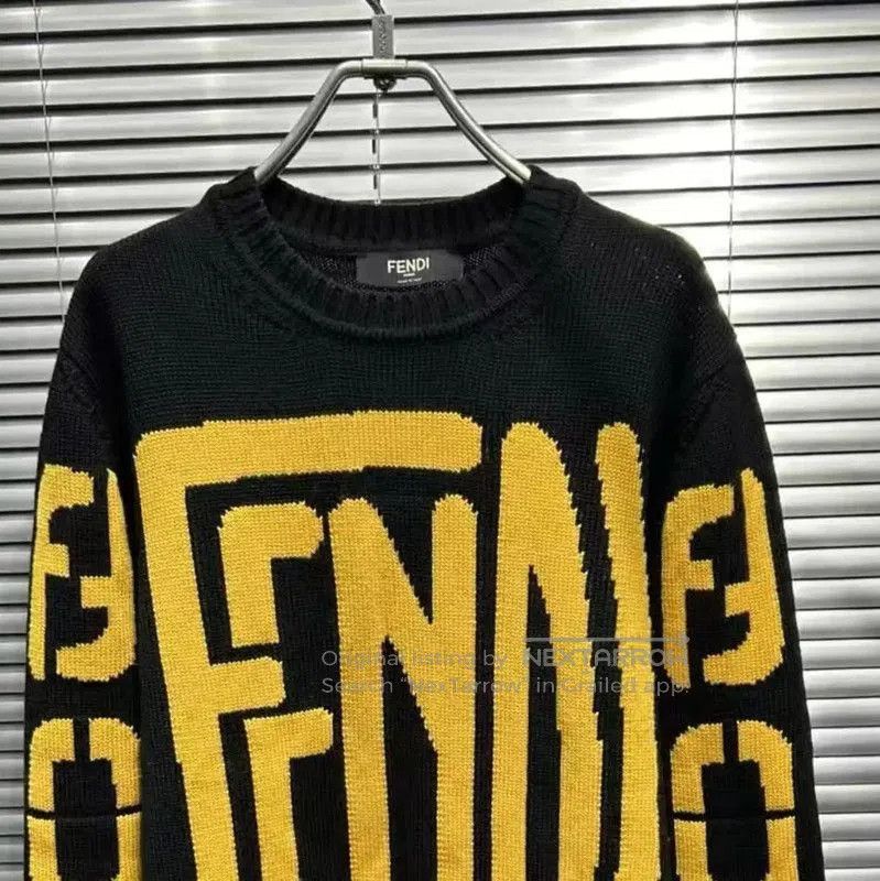 Fendi Fendi Black Wool Knit Sweater for Men . Size US M / EU 48-50 / 2 - 5 Thumbnail