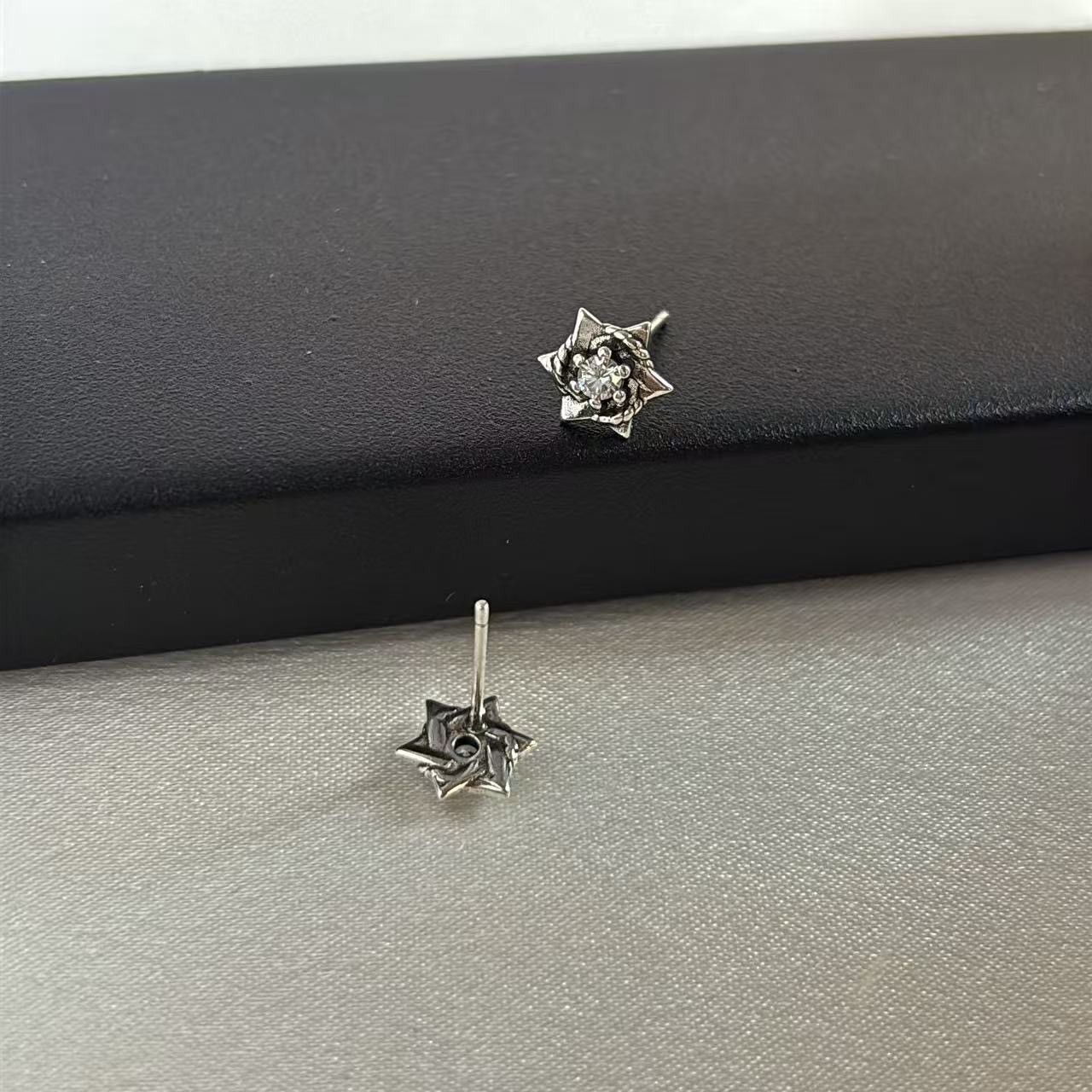Other 9mm CZ Star Stud Earrings for Men Women Unisex Punk Hip Hop Size ONE SIZE - 3 Thumbnail