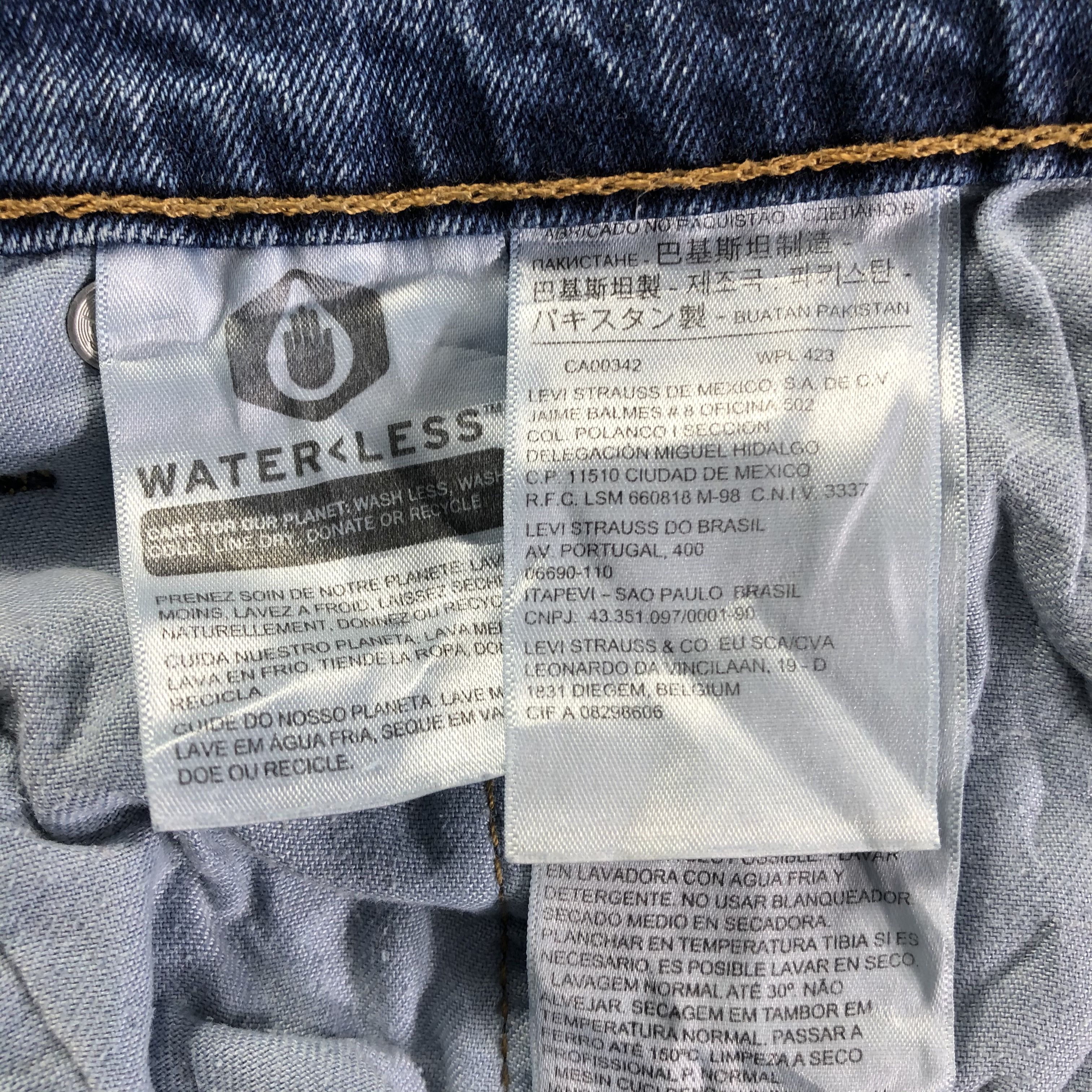 Levi's Vintage Blue Wash Levis 514 Jeans-J4407 Size US 34 / EU 50 - 9 Thumbnail