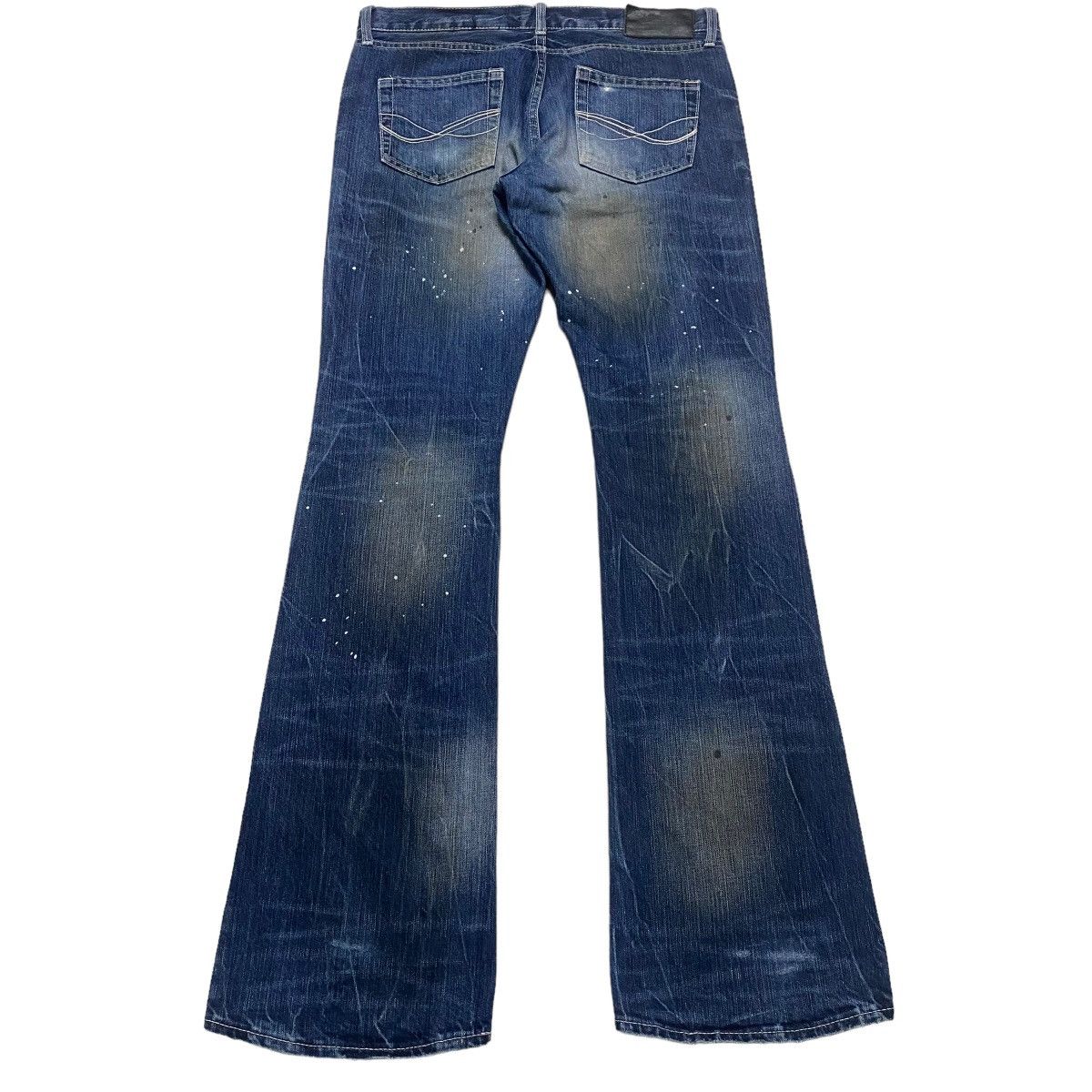 GOSTAR DE FUGA CavariA Denim Oiled Stained Flare Jeans Size US 32 / EU 48 - 2 Thumbnail