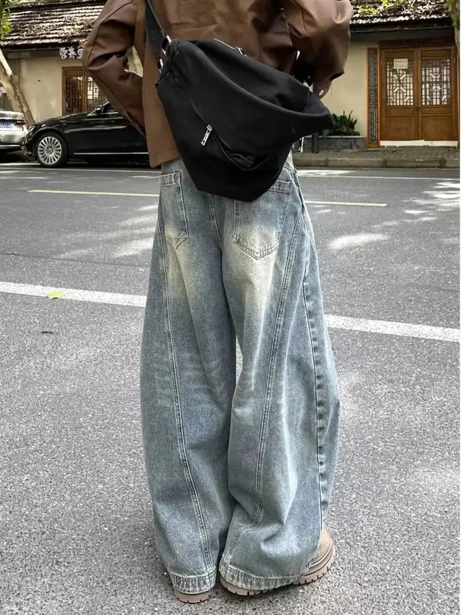Japanese Brand Straight and loose wide leg jeans Size US 32 / EU 48 - 2 Thumbnail