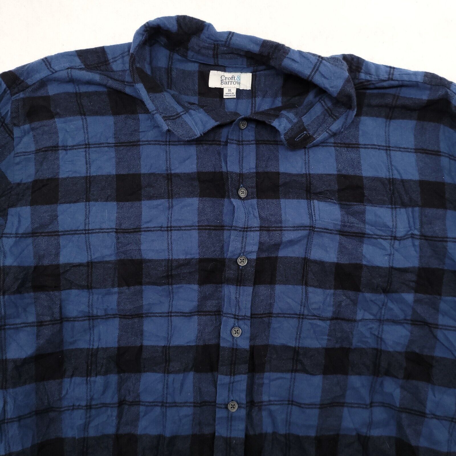 Croft & Barrow Croft & Barrow Buffalo Check Flannel Shirt Mens Size XL Blue Size US XL / EU 56 / 4 - 1 Thumbnail