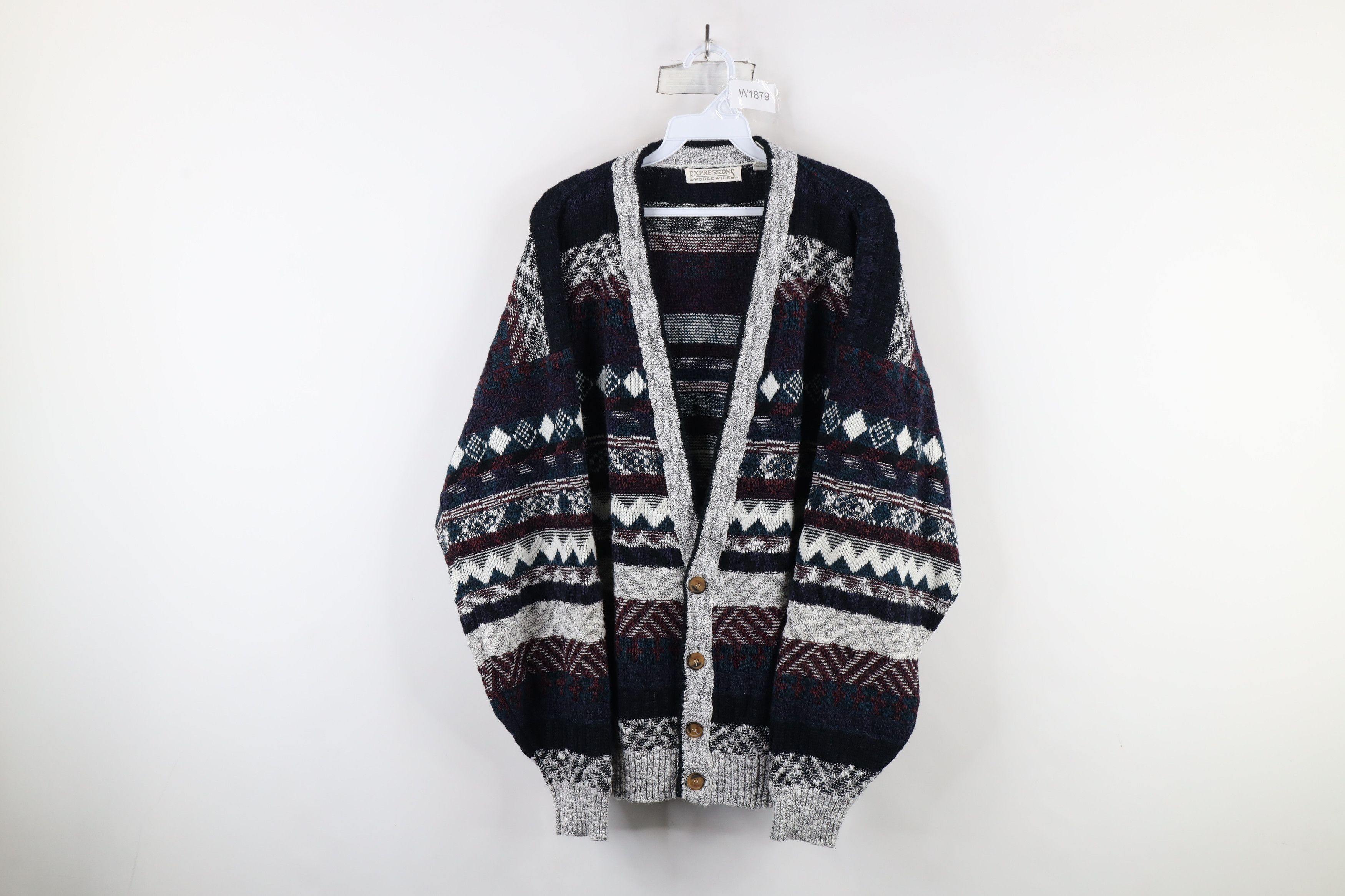 Vintage Vintage 90s Coogi Style Rainbow Grandpa Cardigan Sweater Size US XL / EU 56 / 4 - 1 Thumbnail