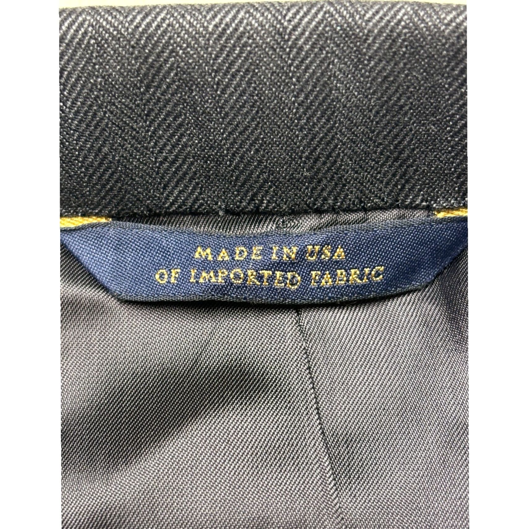 Brooks Brothers Brooks Brothers Madison 1818 Gray Herringbone Wool Blazer Jacket Mens 40L Size 40R - 4 Thumbnail