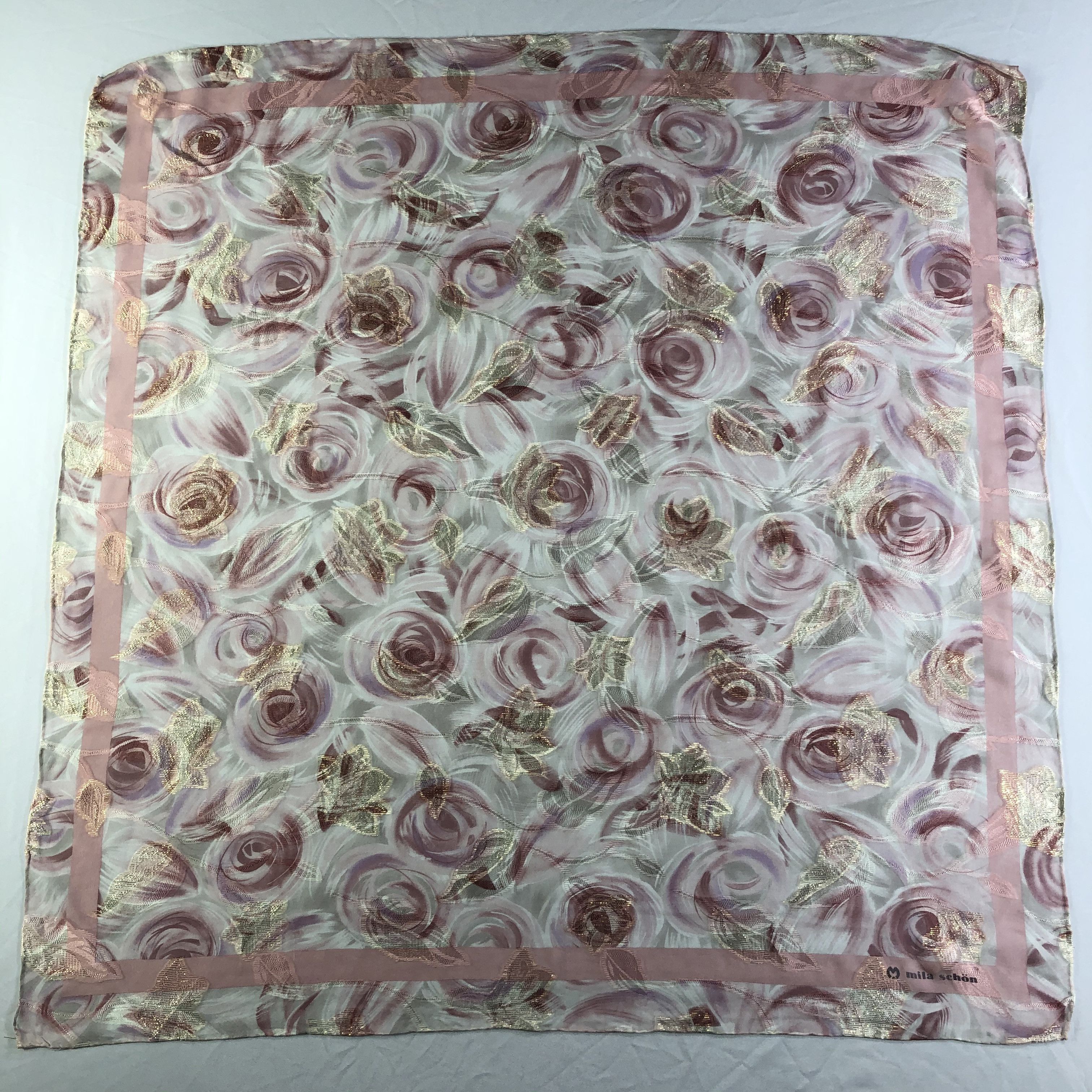 Mila Schon × Vintage Vintage Mila Schon Silk Scarf Size ONE SIZE - 2 Thumbnail