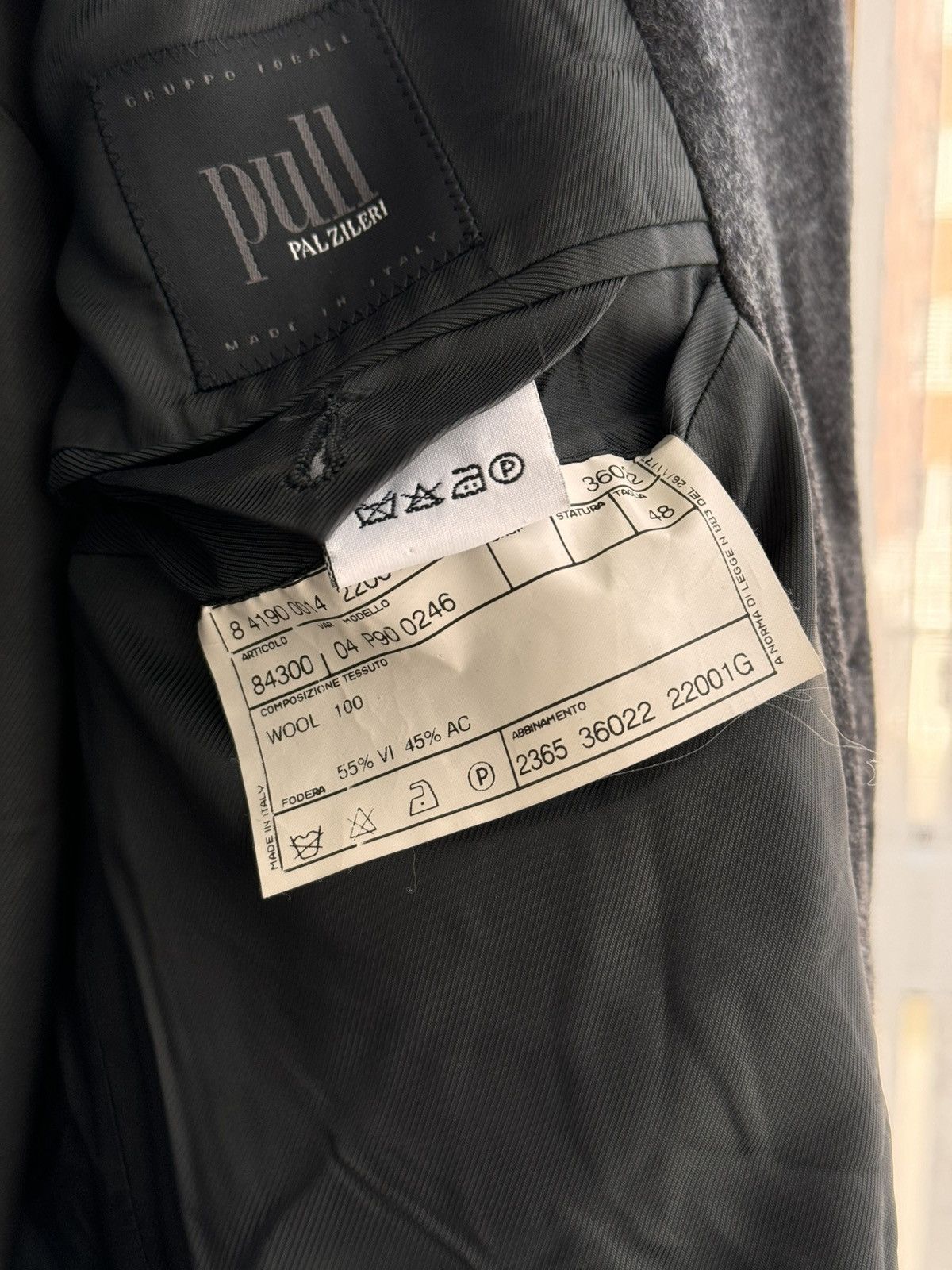 Pal Zileri × Vintage Vintage Pal Zirelli Pull Gruppo Forall Dark Grey Wool Coat Size US L / EU 52-54 / 3 - 15 Thumbnail