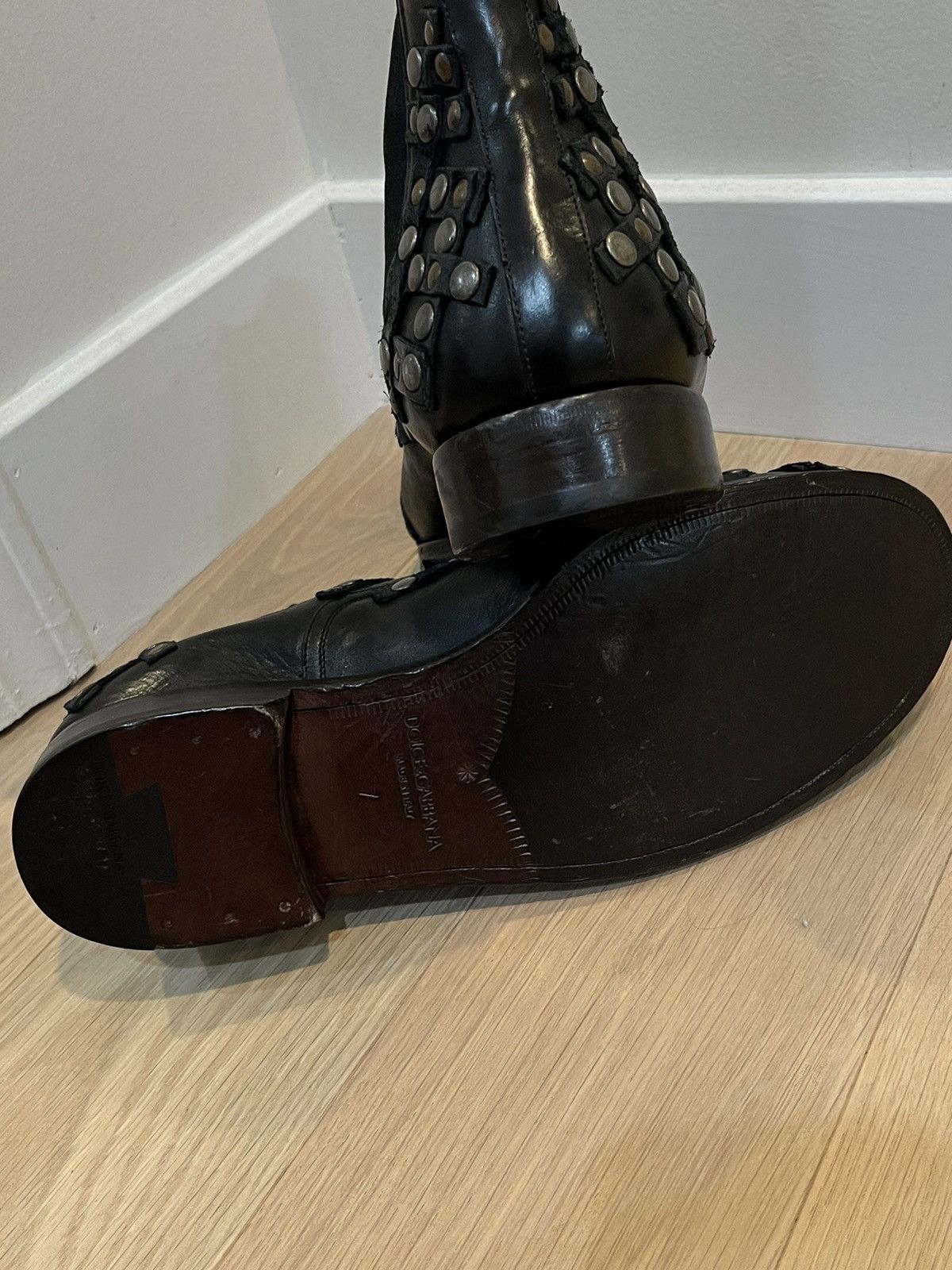 Dolce & Gabbana Studded Leather Ankle Boots. 8 Size US 8 / EU 41 - 13 Thumbnail