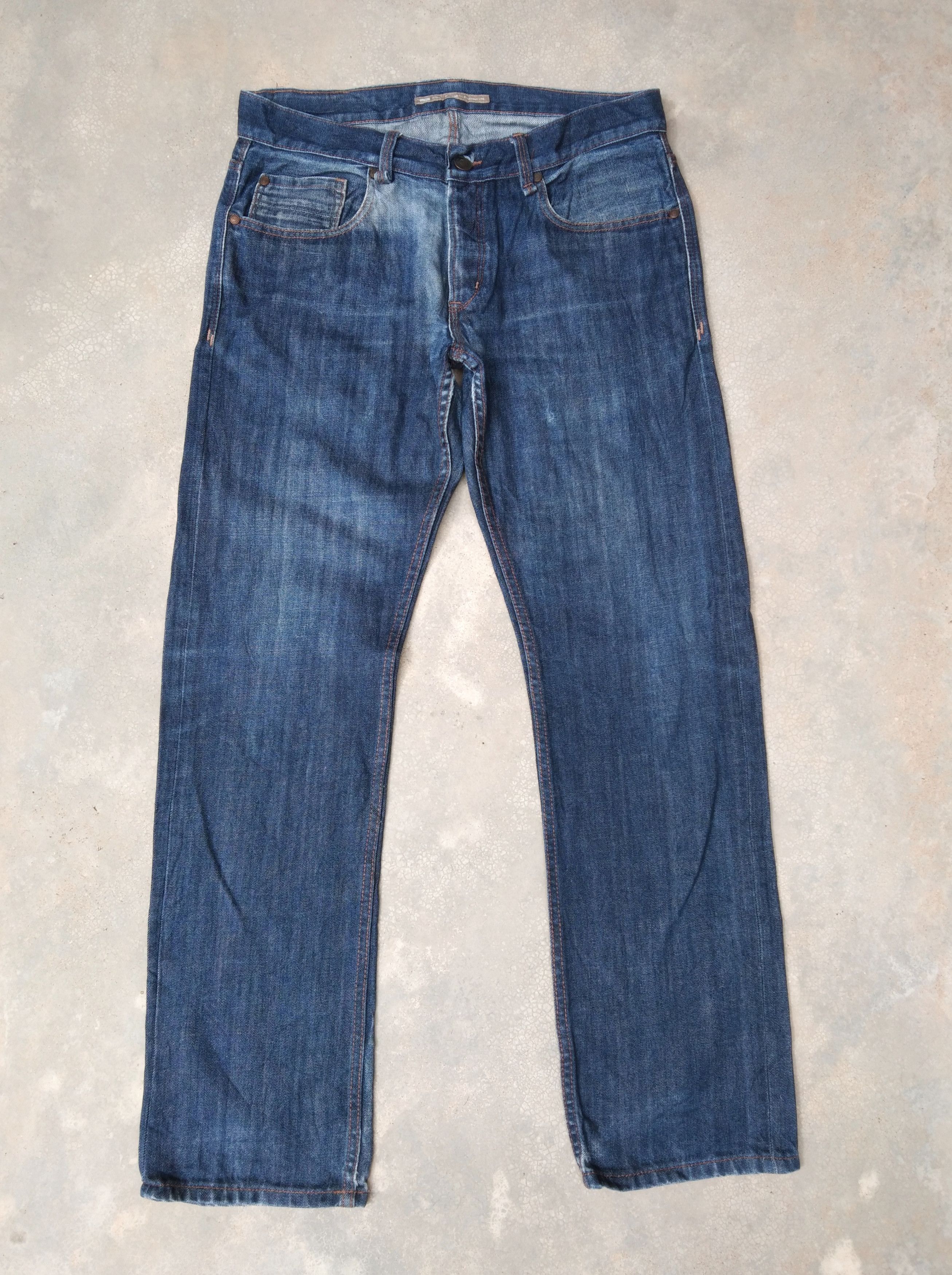 Jean Blue Ridge Denim Regular Fit Straight Leg Jeans 33x32 Size US 33 - 1 Thumbnail