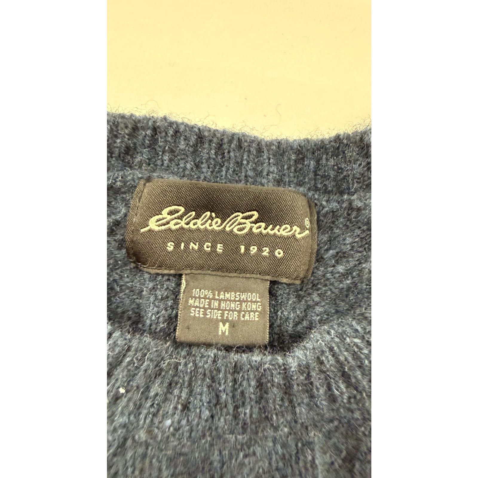 Eddie Bauer Eddie Bauer Sweater Mens M Blue 100% Lambswool Cable Crewneck Pullover Pullover - Cable Knit Knit Wool Casual Fall Winter Mens Size US M / EU 48-50 / 2 - 6 Thumbnail