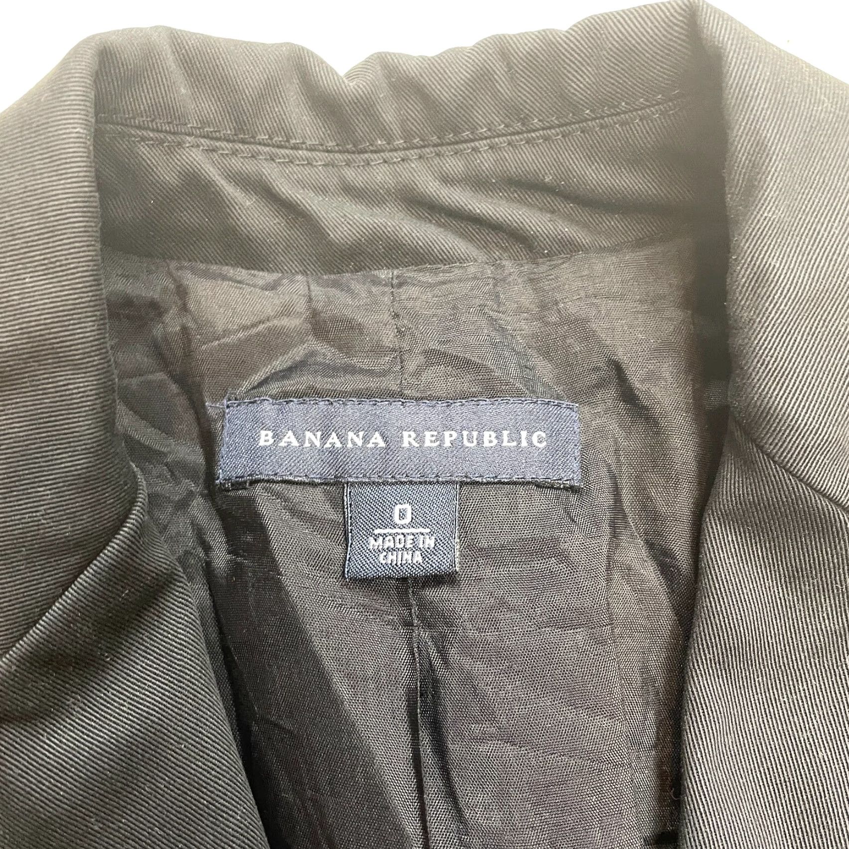Banana Republic Banana Republic Blazer Womens 0 Black Cotton Two Button Minimalist Suit Size XS / US 0-2 / IT 36-38 - 7 Thumbnail