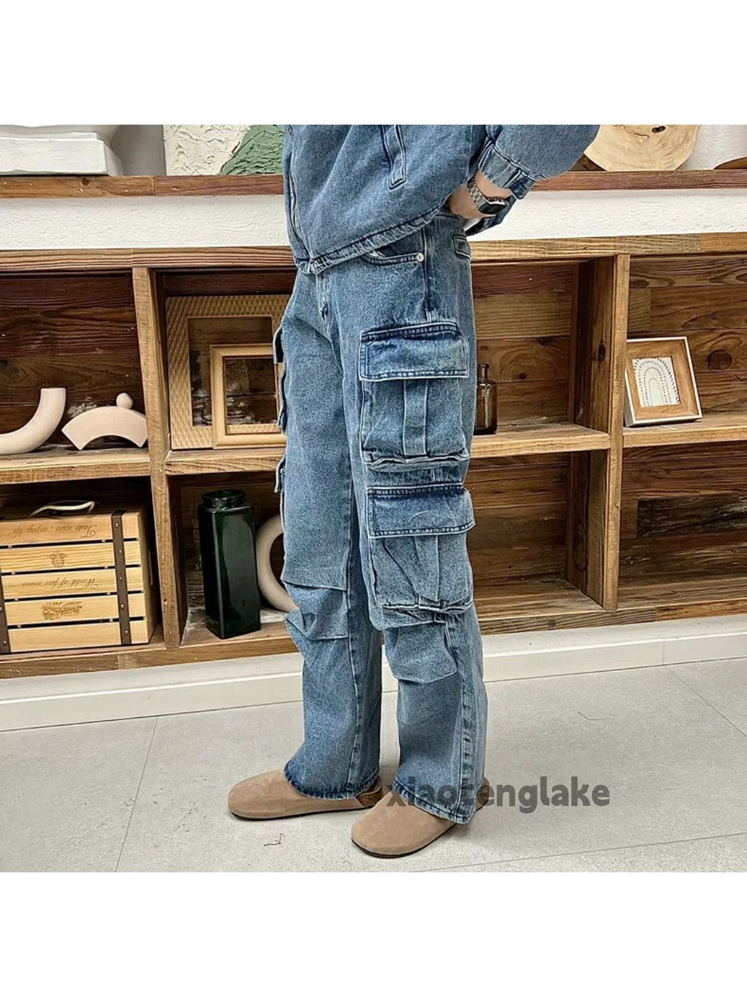 Jean × Vintage washed faded y2k skate hiphop loose baggy cargo jeans Size US 30 / EU 46 - 3 Thumbnail