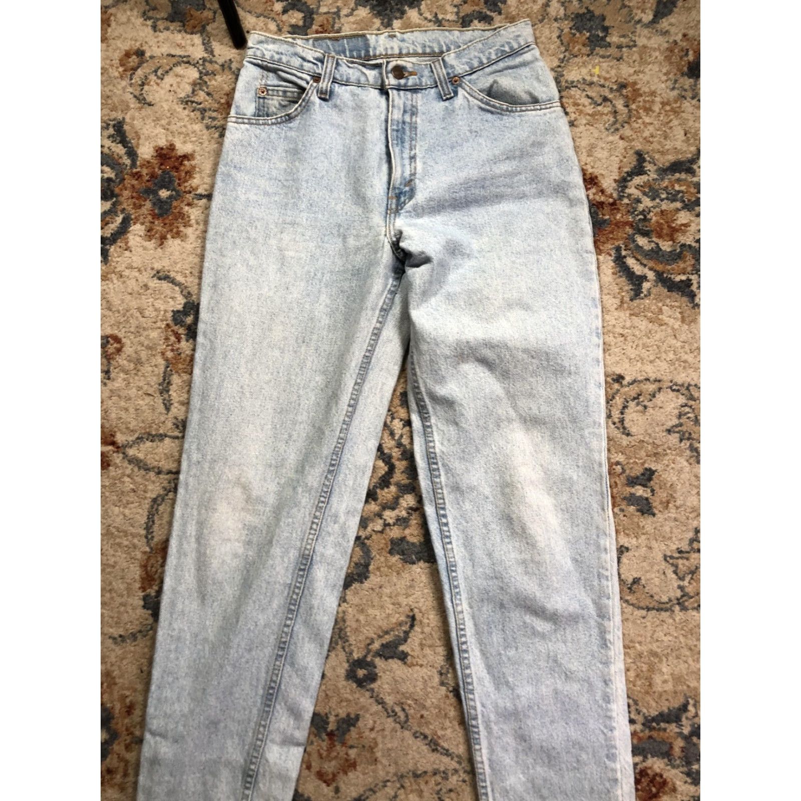 Levi's VINTAGE Levi's Jeans 950 Light Wash Relaxed Tapered Womens 9 Long 32in Denim 100% Cotton USA Pit Pocket Tailored Boys Girls Mens Womens Size 30" / US 8 / IT 44 - 3 Thumbnail