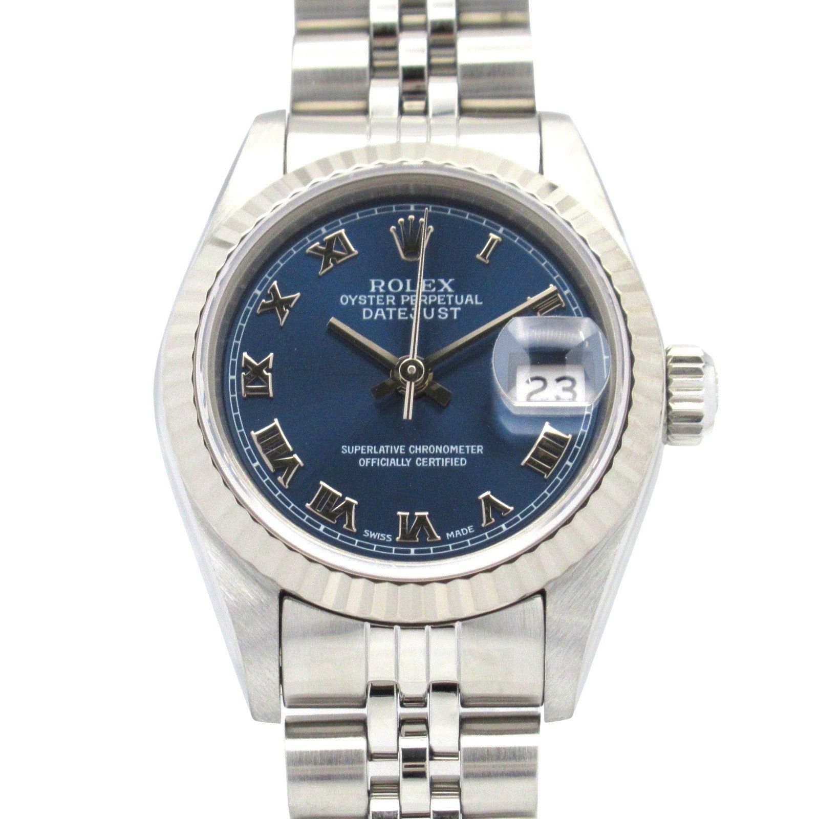 Rolex Rolex Datejust R Number Women Watch Automatic Winding K18Wg (White Gold) Stainless Steel Blue Ro Size ONE SIZE - 1 Thumbnail