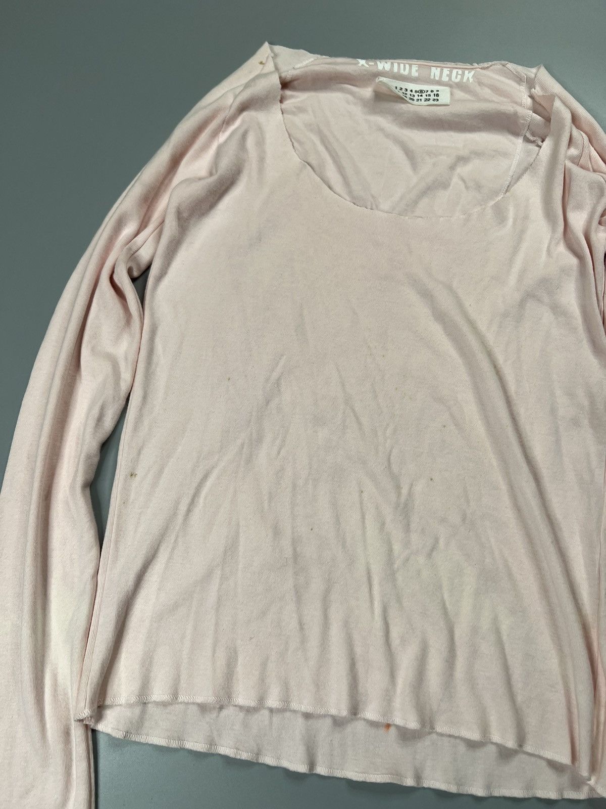 Archive Maison Margiela Line 6 wide neck ls shirt