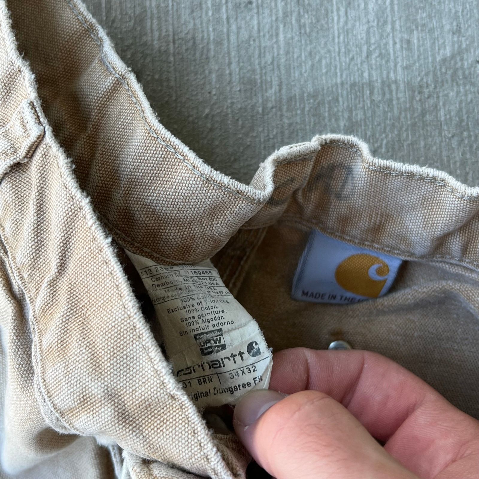 Carhartt × Vintage Carhartt faded brown double knee work wear carpenter pants Size US 30 / EU 46 - 6 Thumbnail
