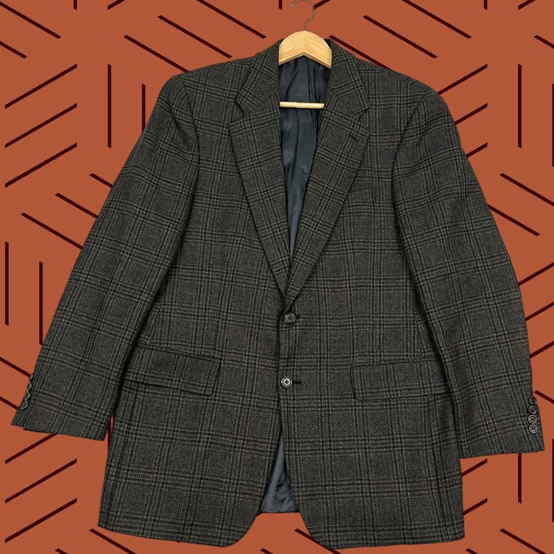 Polo Ralph Lauren Polo Ralph Lauren University Club Sport Coat Blazer Men 41T Wool Glen Check Prep Jacket Single-Breasted Notch 2-Button Brown Wool Classic Mens Size US L / EU 52-54 / 3 - 1 Thumbnail