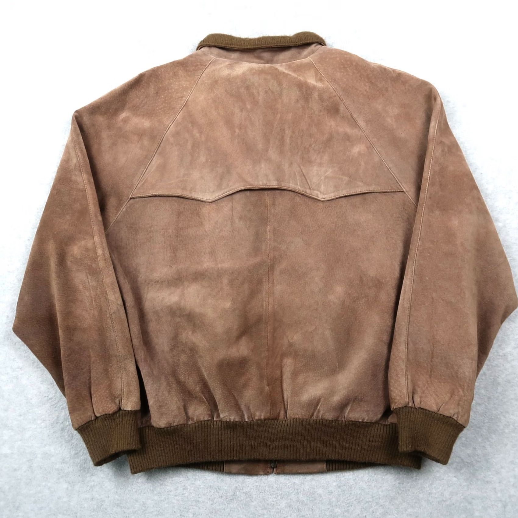 Pendleton Pendleton Mens Suede Leather Bomber Jacket Brown Full Zip Plaid Lined M Size US M / EU 48-50 / 2 - 2 Thumbnail