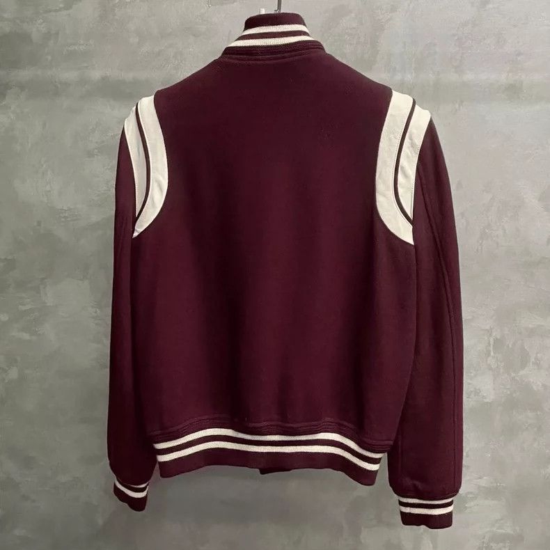 Saint Laurent Paris Saint Laurent Paris Burgundy patchwork leather logo Teddy j Size US S / EU 44-46 / 1 - 2 Thumbnail