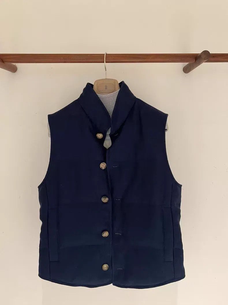 Brunello Cucinelli Brunello Cucinelli Men's Stand Collar Single Breasted Quil Size US S / EU 44-46 / 1 - 3 Thumbnail