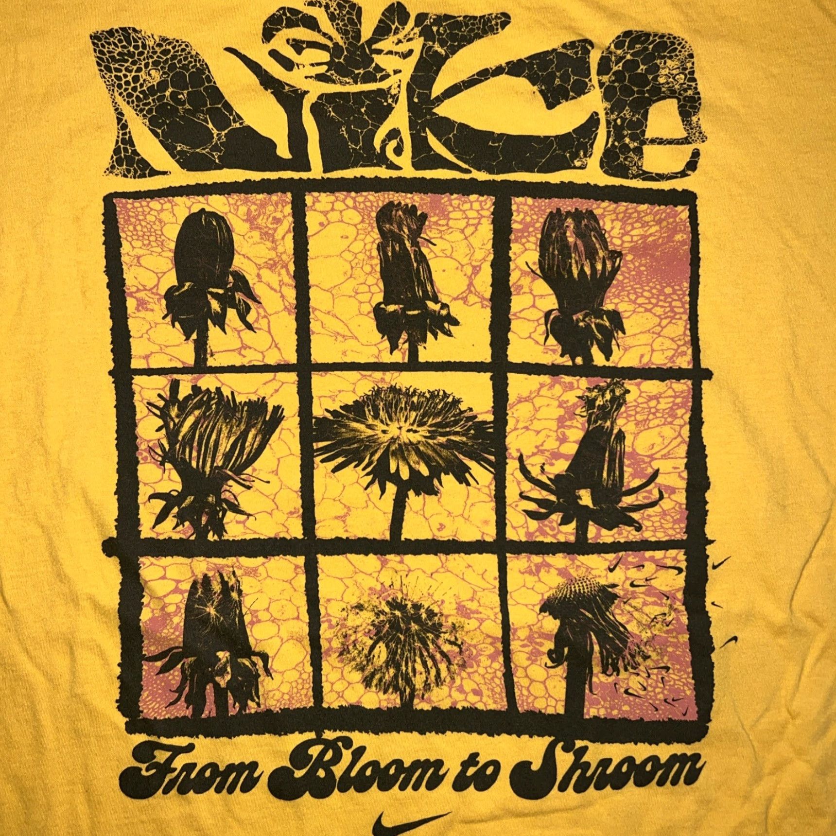Nike Nike Tee Shirt Yellow 2XL Short Sleeve Graphic Print Trippy Mushroom Retro Rainbow Trippers Logo Limited Edition Mens Shirt Size US XXL / EU 58 / 5 - 2 Thumbnail