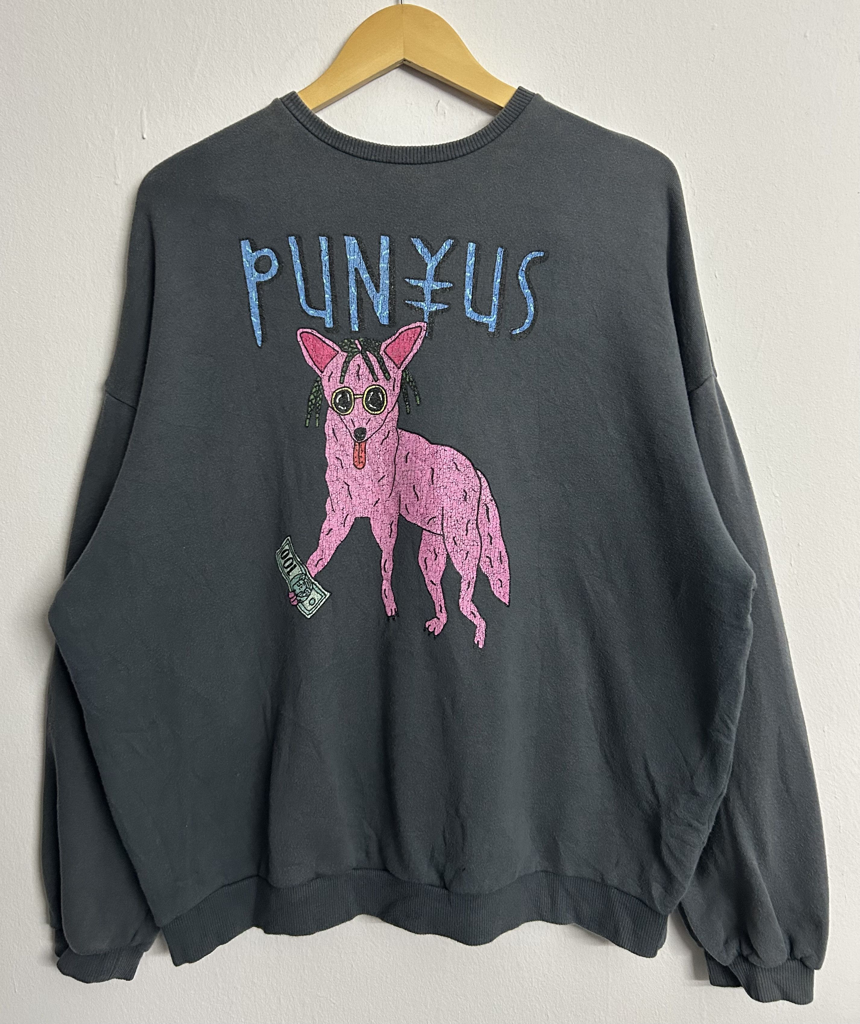 Japanese Brand × Vintage Vintage Punyus Oversized Streetwear Japanese Sweatshirts Size US XXL / EU 58 / 5 - 1 Thumbnail