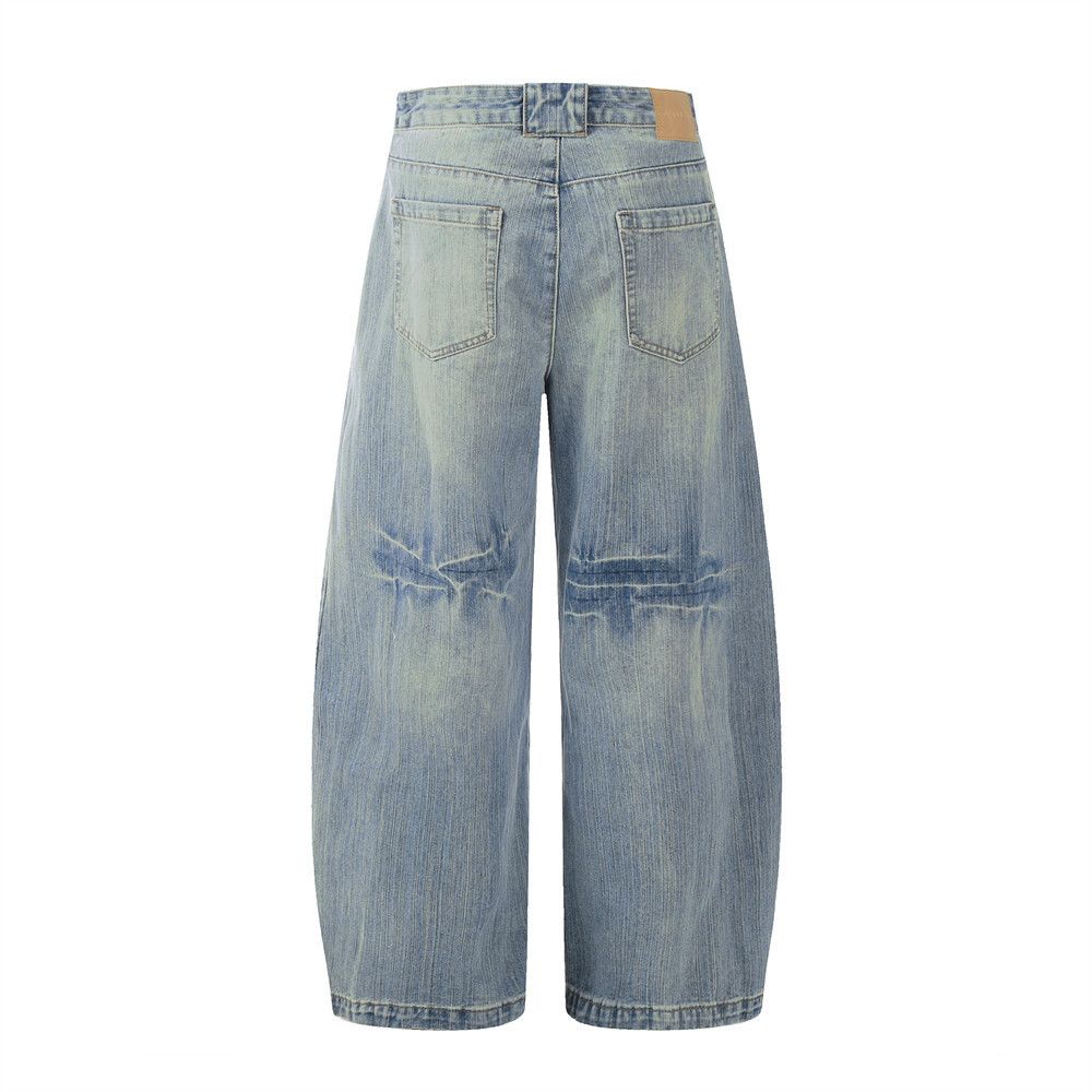 Japanese Brand × Jean Men's hiphop vintage washed deconstructed scimitar jeans Size US 32 / EU 48 - 3 Thumbnail