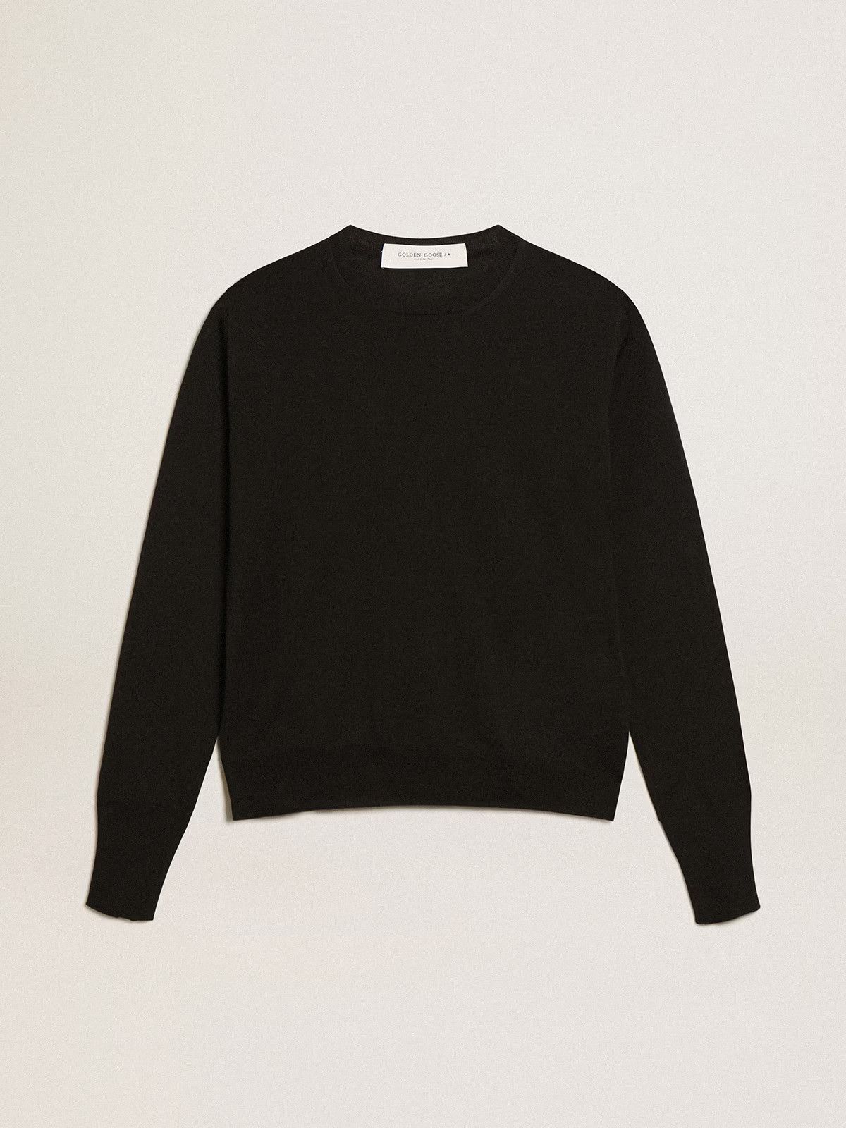 Golden Goose o1s22i1n1224 Wool Crewneck Sweater in Black Size M / US 6-8 / IT 42-44 - 1 Thumbnail